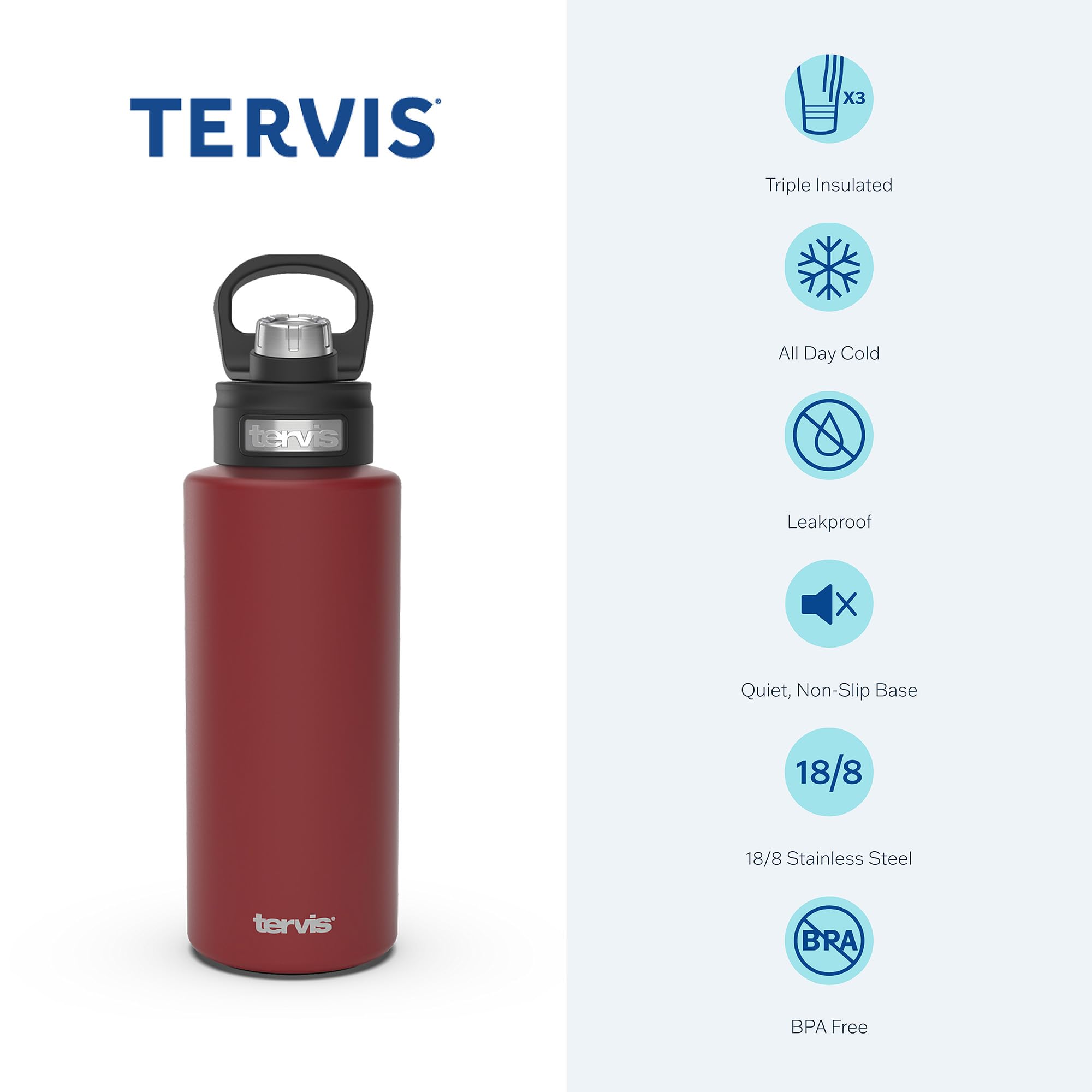 Tervis Leopard Print Insulated Water Bottle - 16oz BPA-Free Double Wall Tumbler with Lid & Straw - Perfect for Gym, Office, Travel & Outdoor Activities