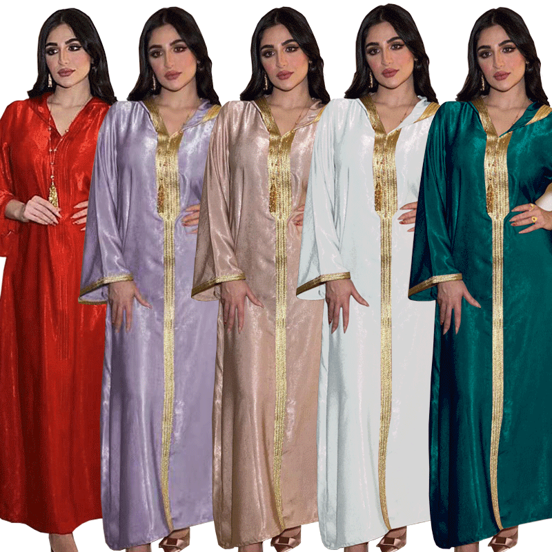 Elegant Women's Hooded Lace Suede Dress - Stylish Long Sleeve Party Gown for Evening Events, Date Nights & Special Occasions