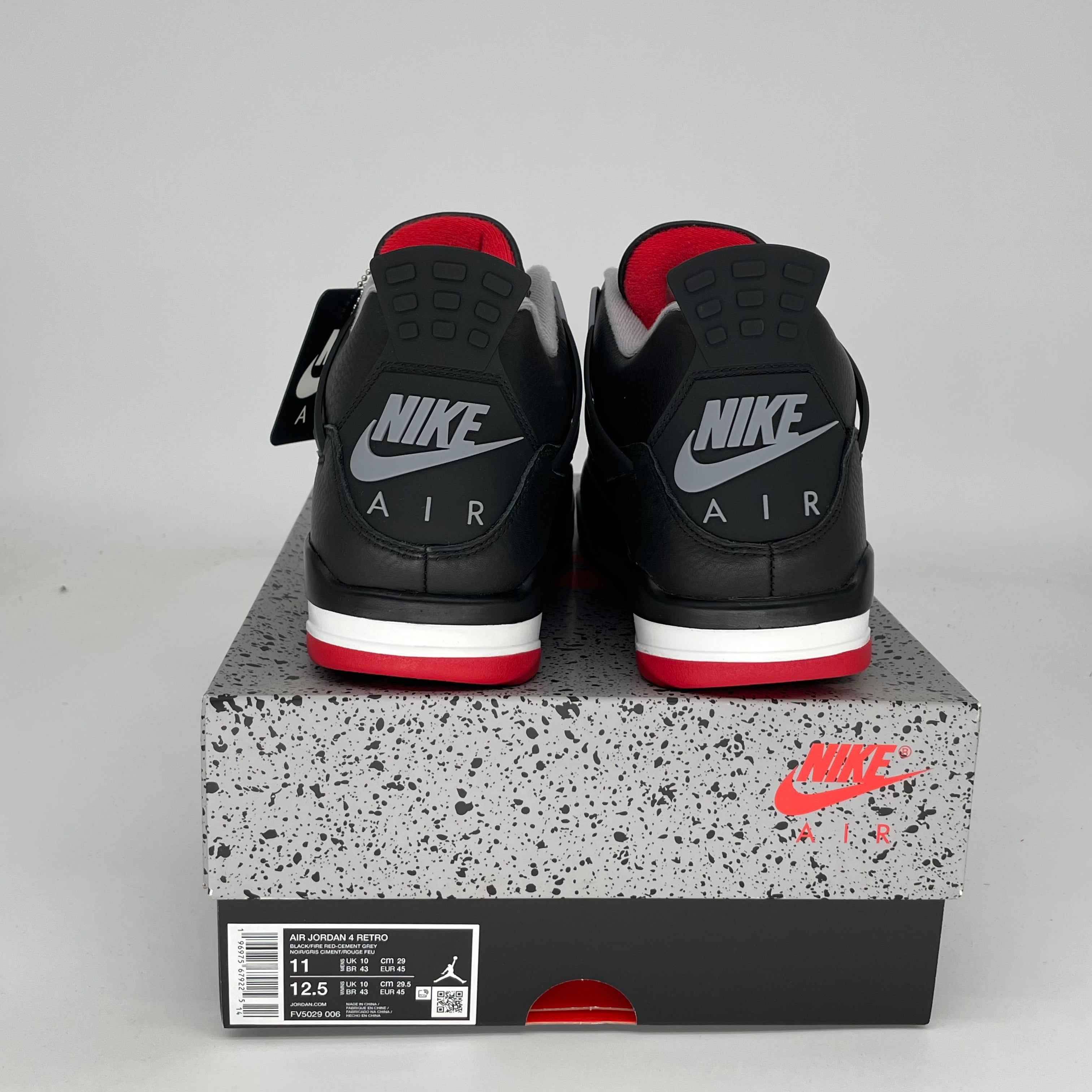 Original Air Jordan 4 Bred Reimagined - Men's Size 11 Basketball Shoes (FV5029-006) | Retro Sneakers for Streetwear & Basketball Games