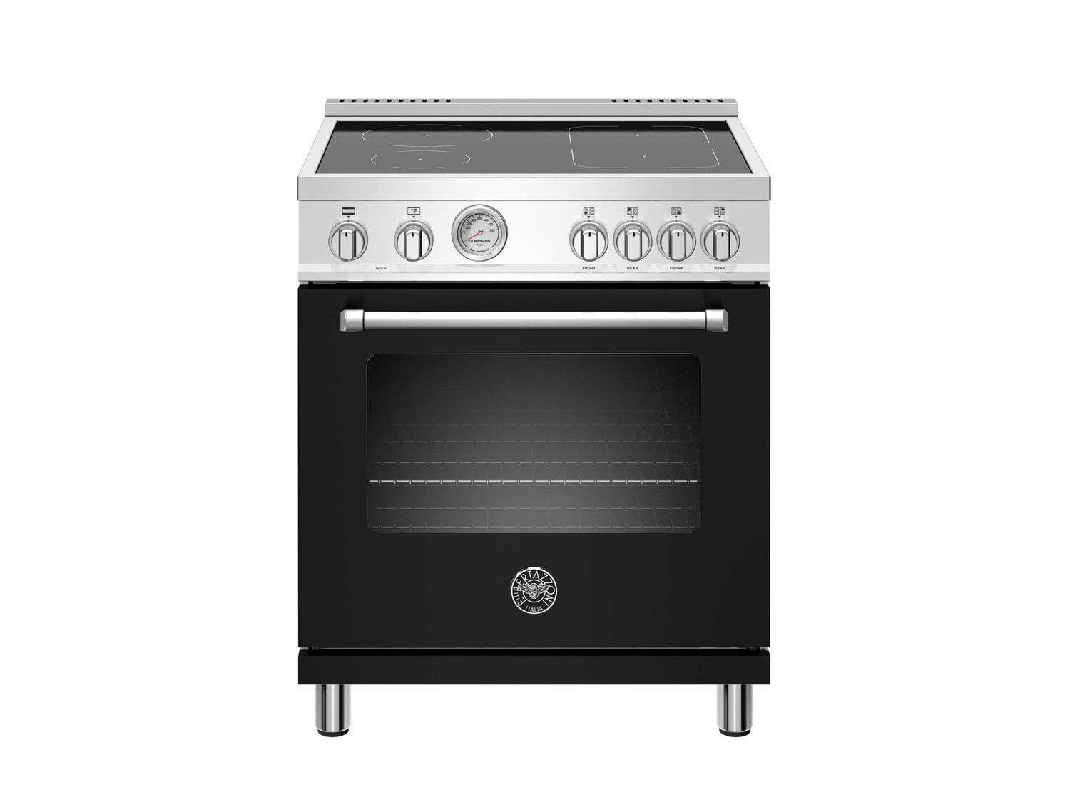 Bertazzoni MAST304INMNEE 30 Inch Induction Cooktop with 4 Heating Zones & Electric Oven - Matte Black Finish for Modern Kitchens | Perfect for Home Chefs & Entertaining