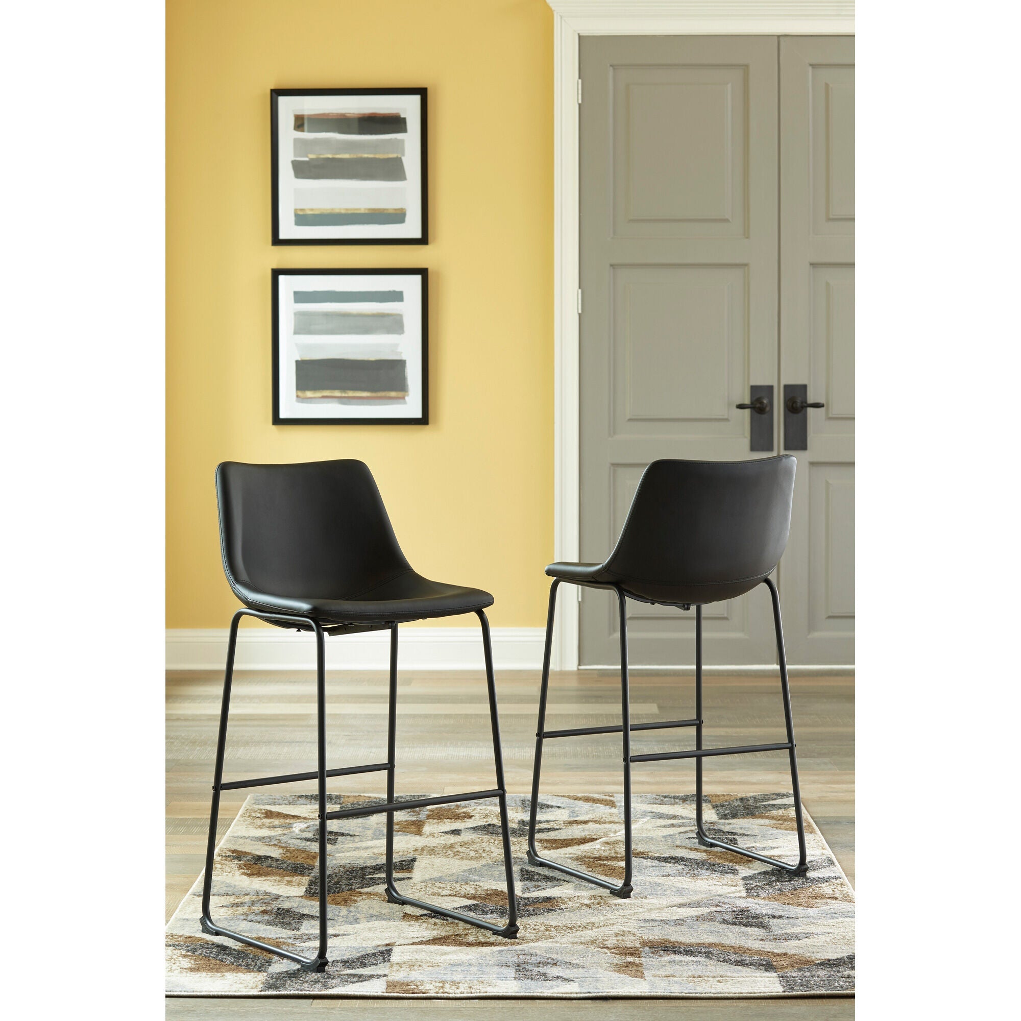 Centiar Bar Stool - Adjustable Height Modern Kitchen Counter Stool with Backrest & Footrest | Perfect for Home Bars, Kitchen Islands & Dining Counter Seating