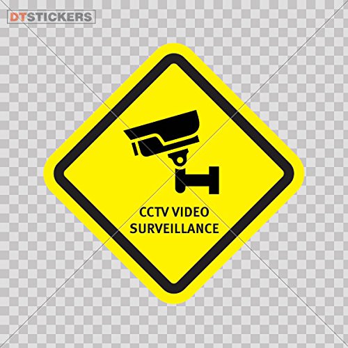 Waterproof CCTV Sticker for Car, Garage & Bike - 1x1 In. Vinyl Decal