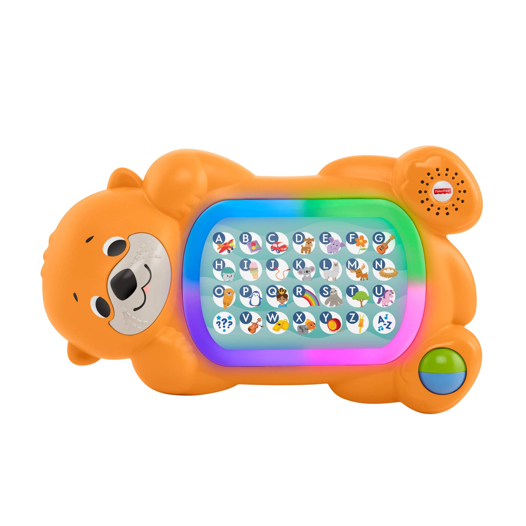 Fisher-Price Linkimals A to Z Otter - Interactive Electronic Learning Toy for Babies 9 Months & Up - Orange - Alphabet & Number Educational Play for Toddlers at Home or Daycare