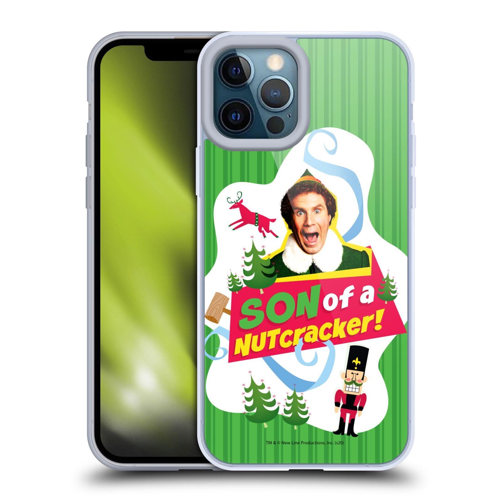 Officially Licensed Elf Movie Nutcracker Soft Gel Case for Apple iPhone 12 Pro Max - Durable Protective Cover with Unique Graphics | Perfect for Christmas Gifts, Holiday Parties & Movie Fans