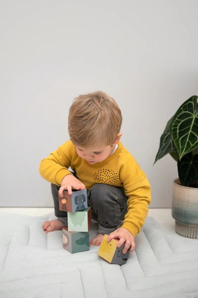 Trixie Animal Stacking Cube Puzzle - Wooden Educational Toy for Toddlers, Kids Learning Games - Perfect for Preschool, Daycare & Montessori Classrooms