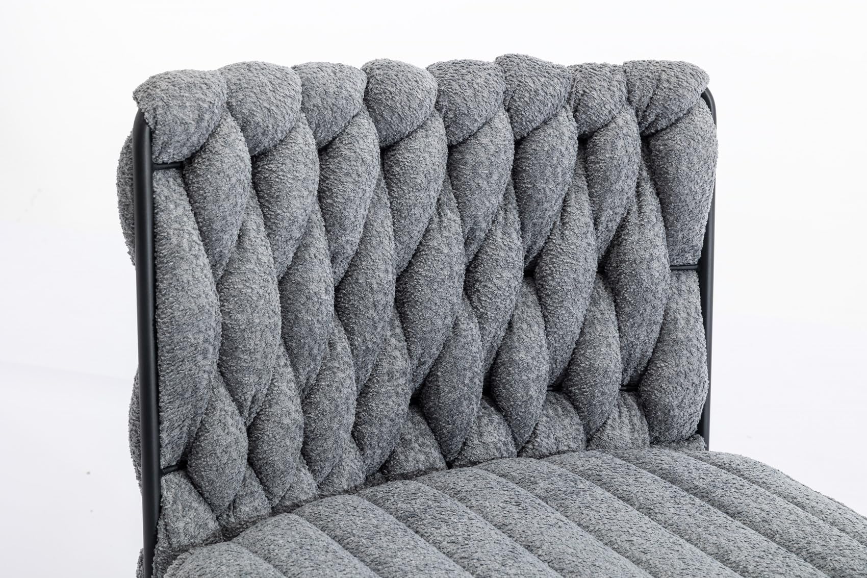 Velvet Swivel Desk Chair No Wheels - Modern Armless Home Office Chair with Height Adjustable Wide Seat, Mid Back Accent Chair for Computer Work, Makeup Vanity & Office Tasks - Perfect for Small Spaces, Home Office & Bedroom Workspaces