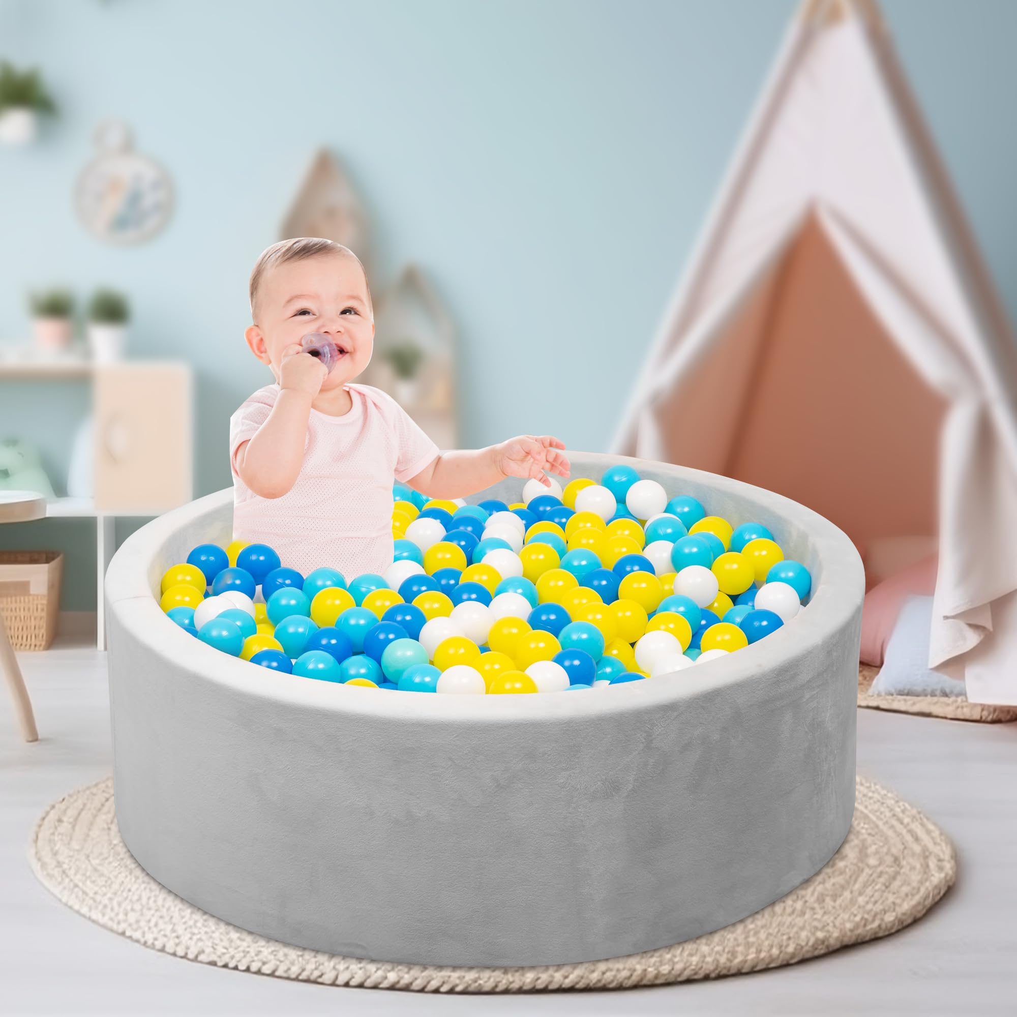 1000 Pack Yellow Soft Pit Balls for Kids Playhouse | BPA-Free, Crush-Proof 2.2 Inch Play Balls in 4 Colors | Perfect for Bounce Houses, Baby Pools & Birthday Parties | Safe Toddler Play, Daycare Activities & Indoor Ball Pits
