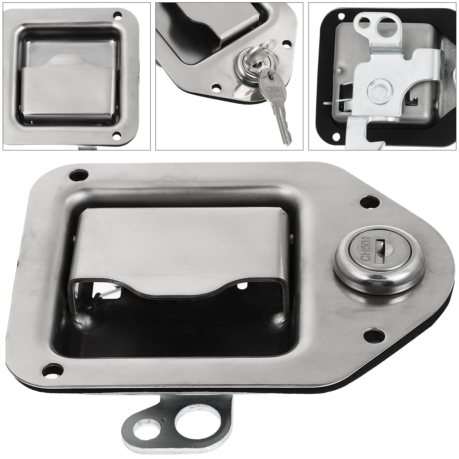 DOITOOL Stainless Steel RV & Truck Toolbox Lock - Heavy Duty Camper Door Lock for Travel Trailers, Trucks, and Trailers - Secure Your Vehicle Toolbox, Camper Door & Travel Trailer (Perfect for Outdoor Adventures, Road Trips & RV Camping)