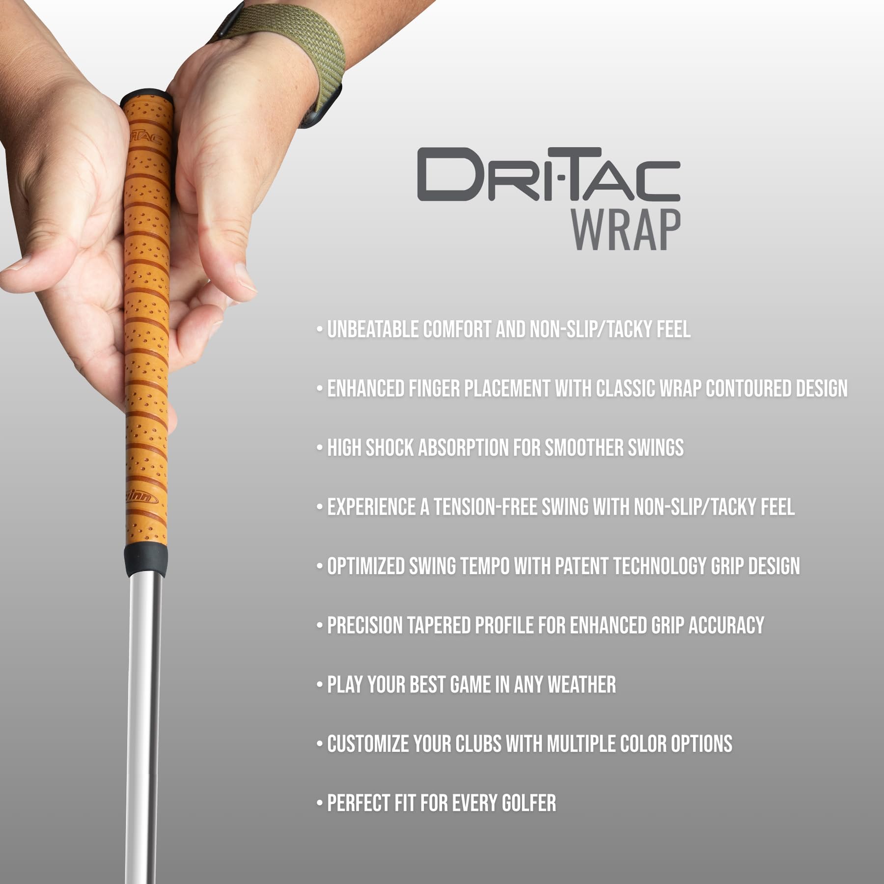 Premium Winn DriTac Wrap Standard Copper Golf Grip Bundle (13-Piece Set) - Enhanced Comfort & Traction for Better Performance on the Course