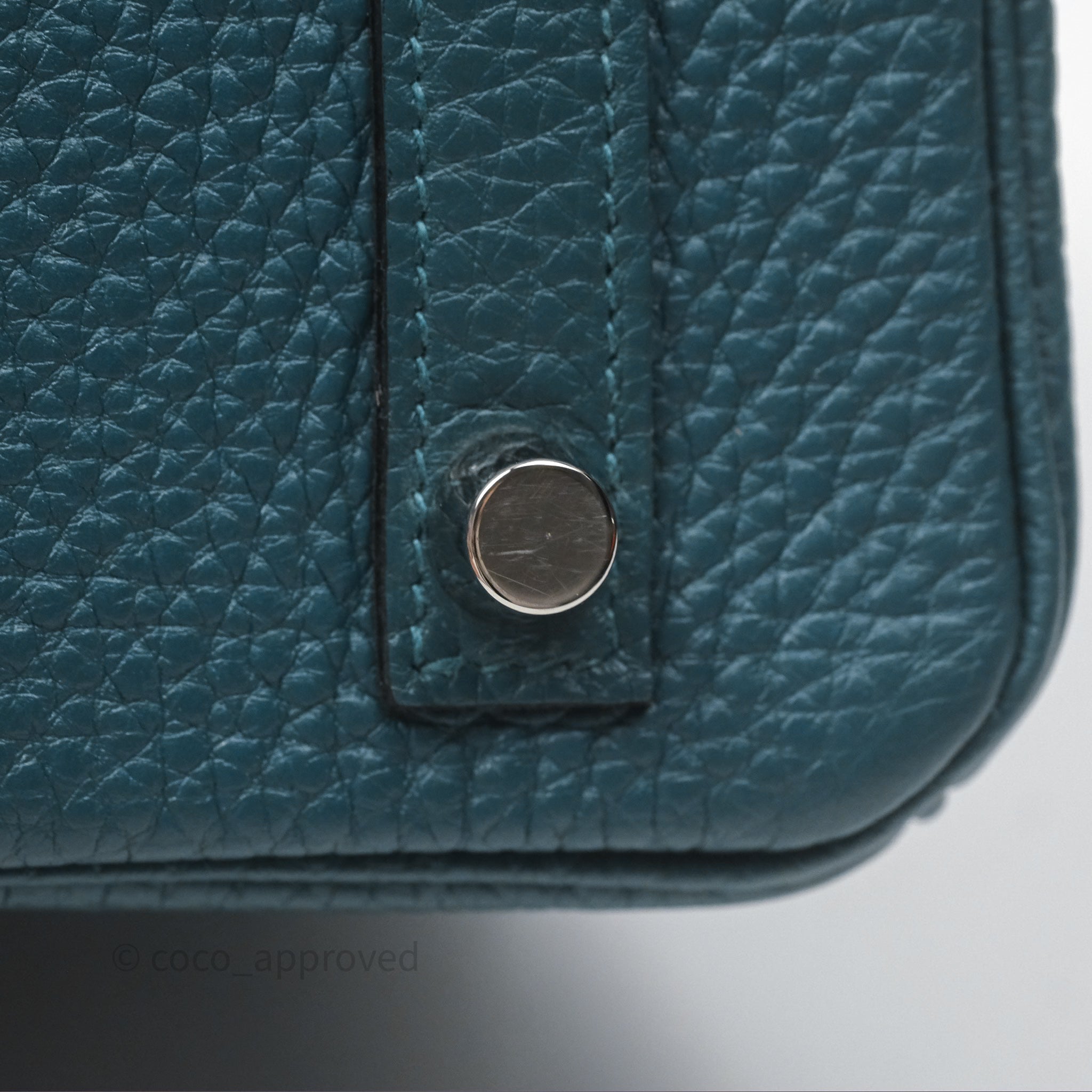 Luxury Hermès Birkin 25 Handbag - Vert Bosphore W0 / Bleu Océan Z7 Togo Leather with Palladium Hardware | Perfect for Work, Travel & Special Occasions