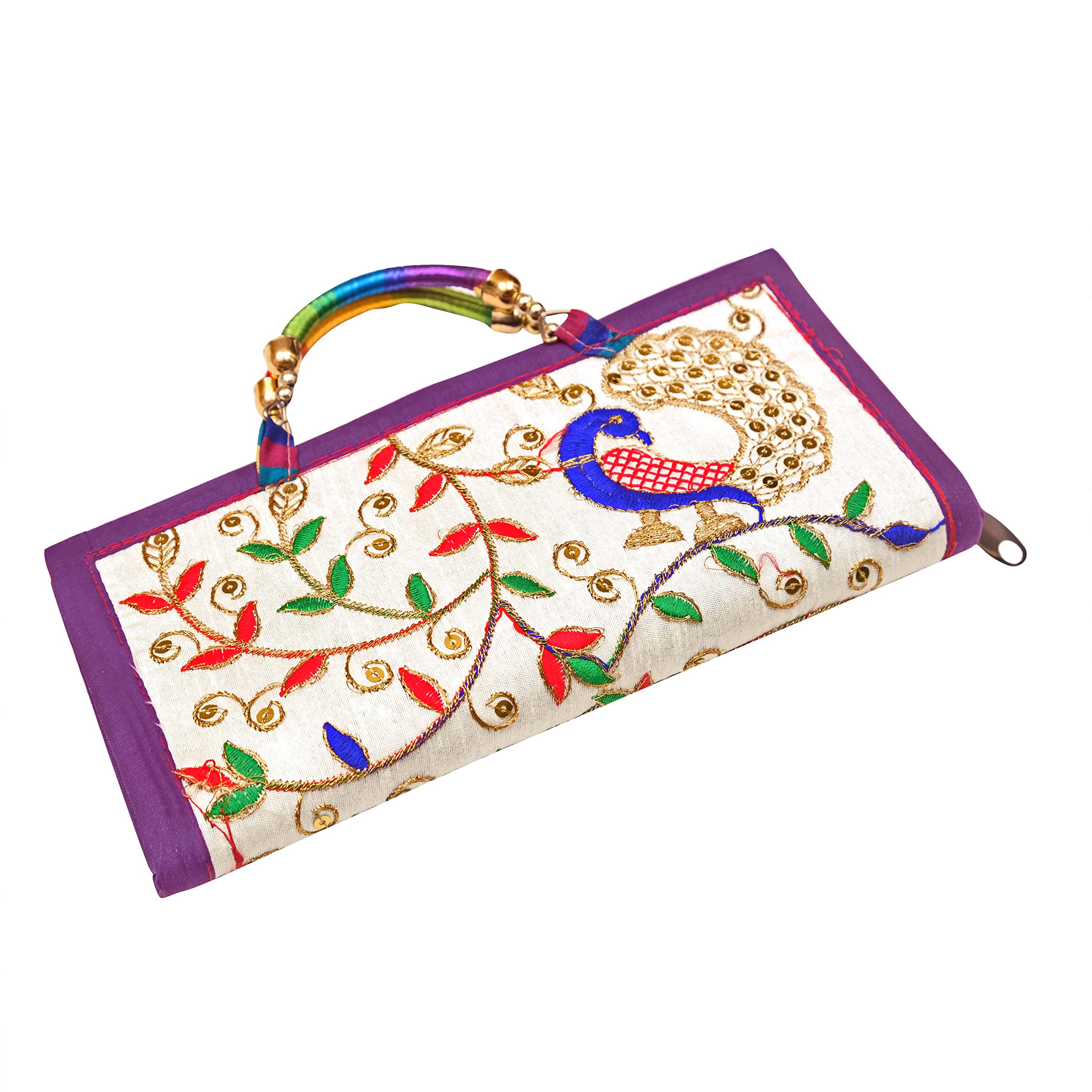 Elegant Women's Embroidered Fashion Clutch Purse Handbag 9