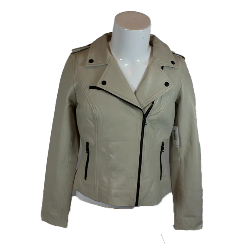 BOL Women's Genuine Leather Biker Jacket - Stylish Motorcycle Jacket for Women, Fashionable Outerwear for Riding, Night Out & Casual Wear