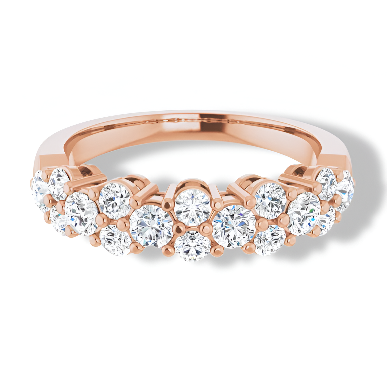 1 Carat (ctw) Round Diamond Cluster Anniversary Wedding Band Ring for Women - Perfect for Engagement, Anniversary & Special Occasion Gifts