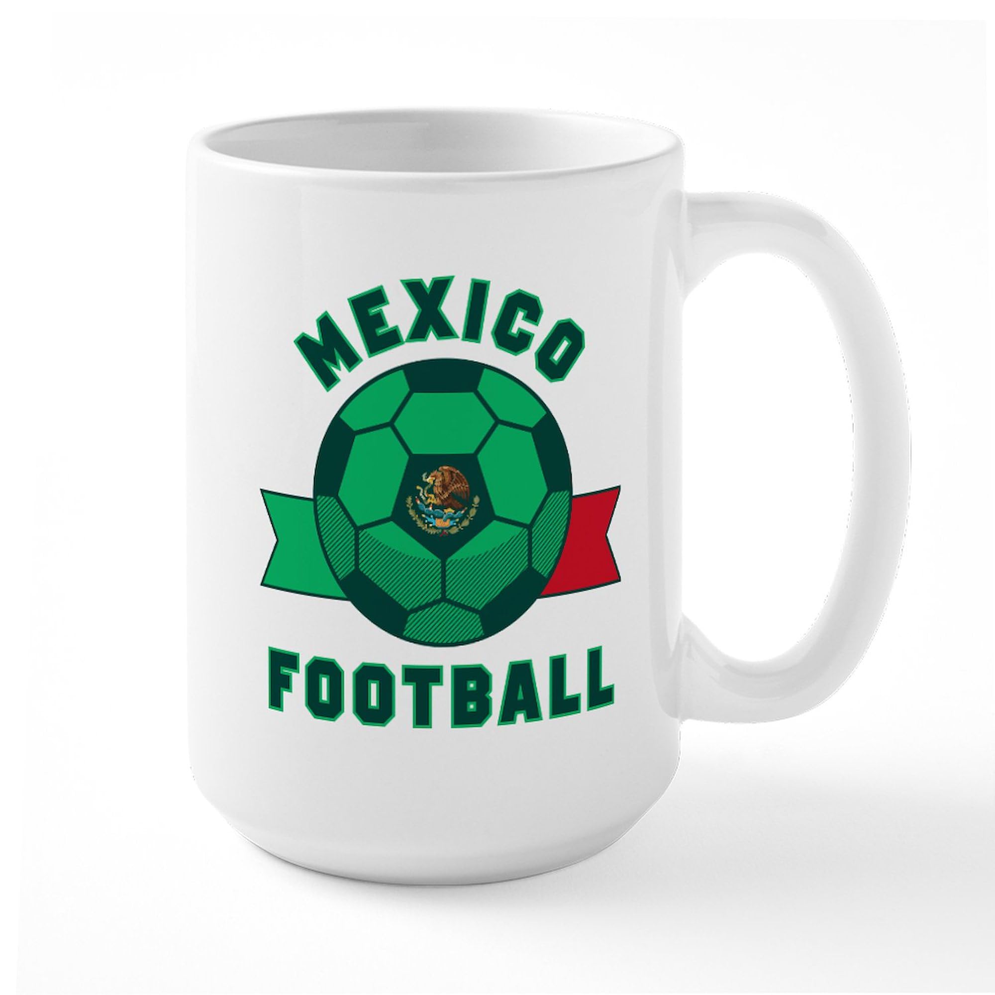Mexico Soccer Team 15 oz Ceramic Coffee Mug - 444ml Insulated Travel Mug for Hot & Cold Drinks - Perfect for Home, Office, Gifts & Game Day Parties