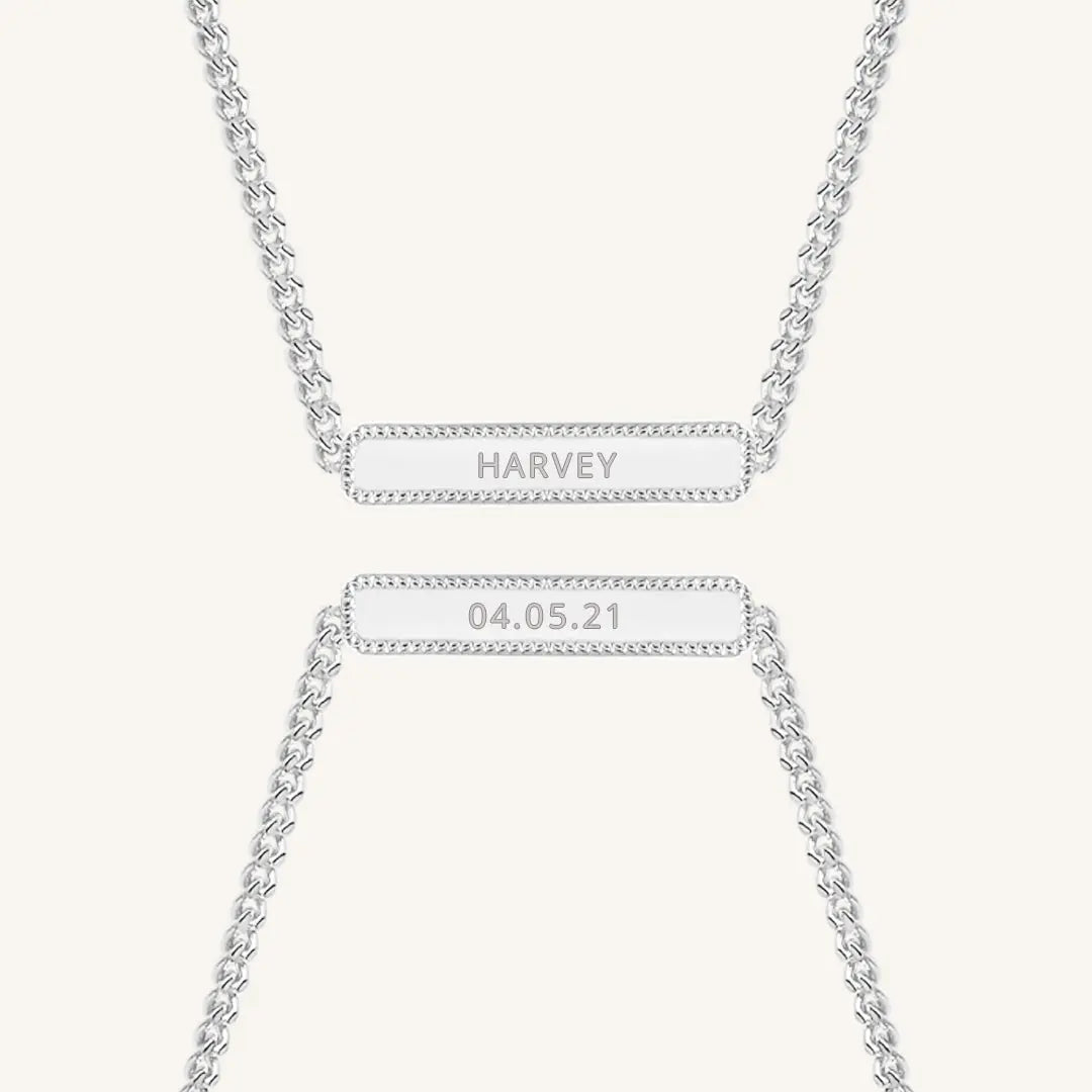 Personalized Etch Name Necklace - Custom Engraved Jewelry for Women - Perfect Gift for Birthday, Anniversary & Valentine's Day - Elegant Everyday Wear & Special Occasions