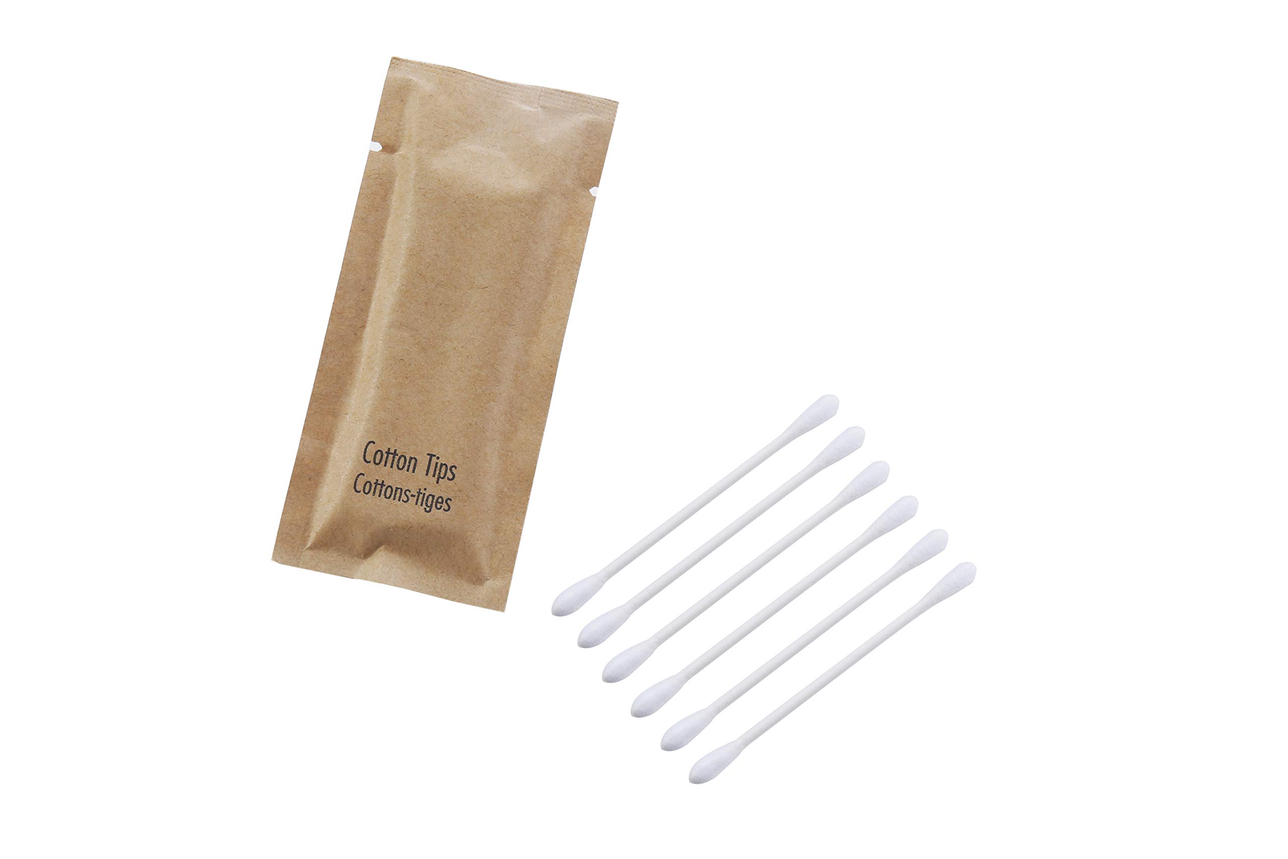 Eco-Friendly Kraft Paper Cotton Swabs - Large Head Swabs for Hotels & Toiletries (100-Pack) | Perfect for Travel, Spa, and Personal Hygiene Care