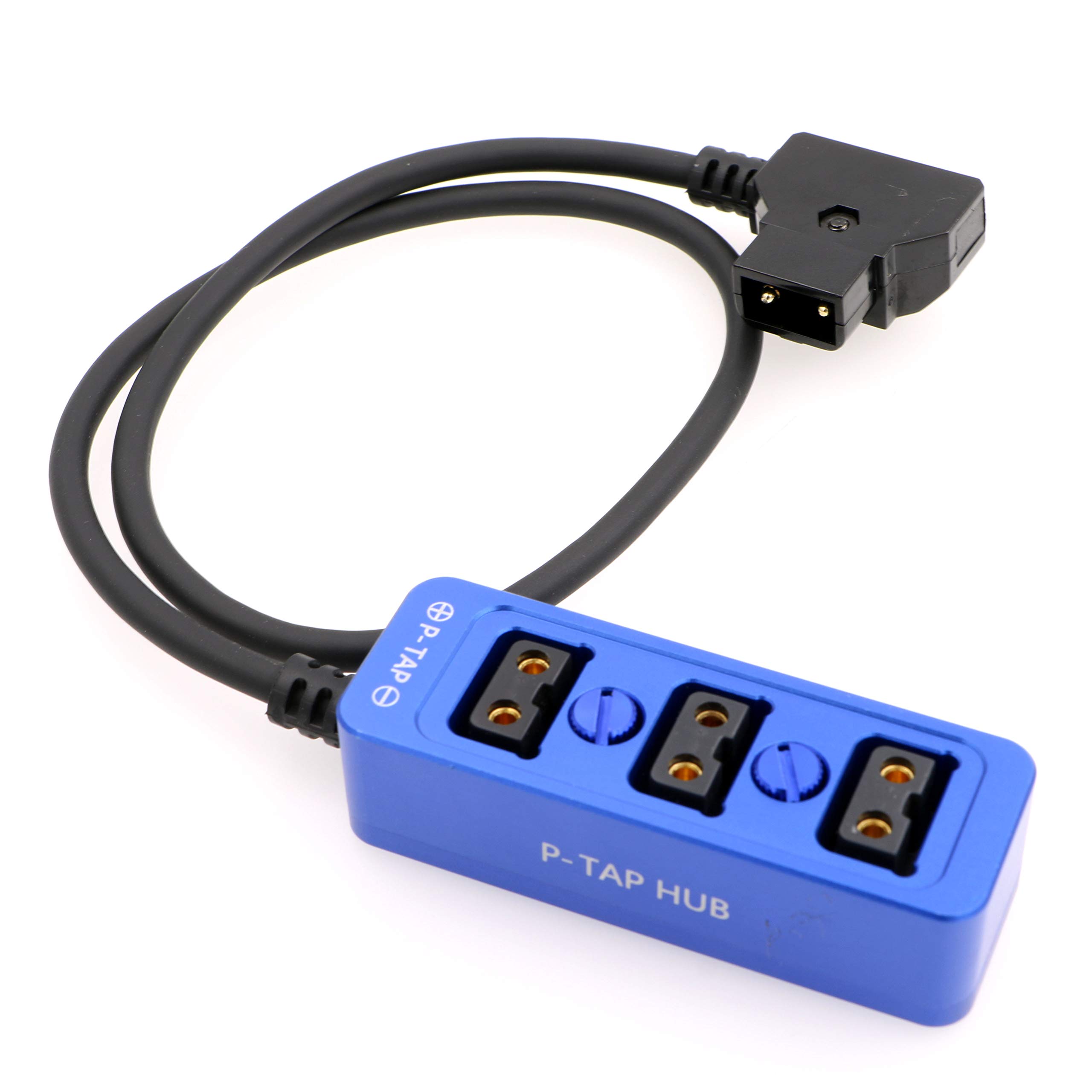 AConnect D-Tap Splitter Cable - D Tap to 3 Ports P-Tap Hub for ARRI, RED, Z CAM, TILTA, Steadicam - 21in/54cm Power Distribution for V-Mount Batteries - Perfect for Photography, Film Production & On-Set Power Solutions