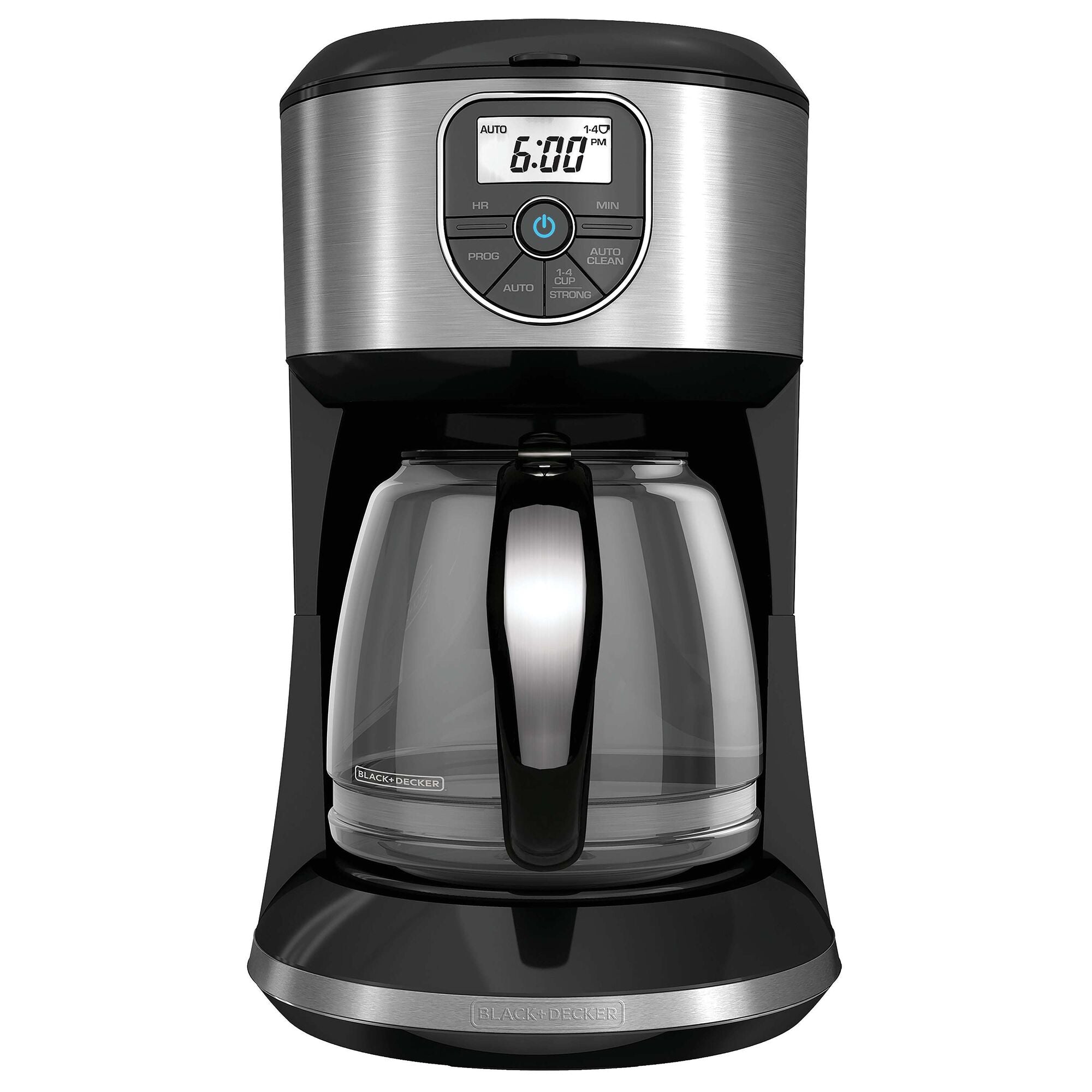 12 Cup Programmable Coffee Maker with Auto Shut-Off - Stainless Steel & Black Carafe - Perfect for Home, Office & Morning Brewing