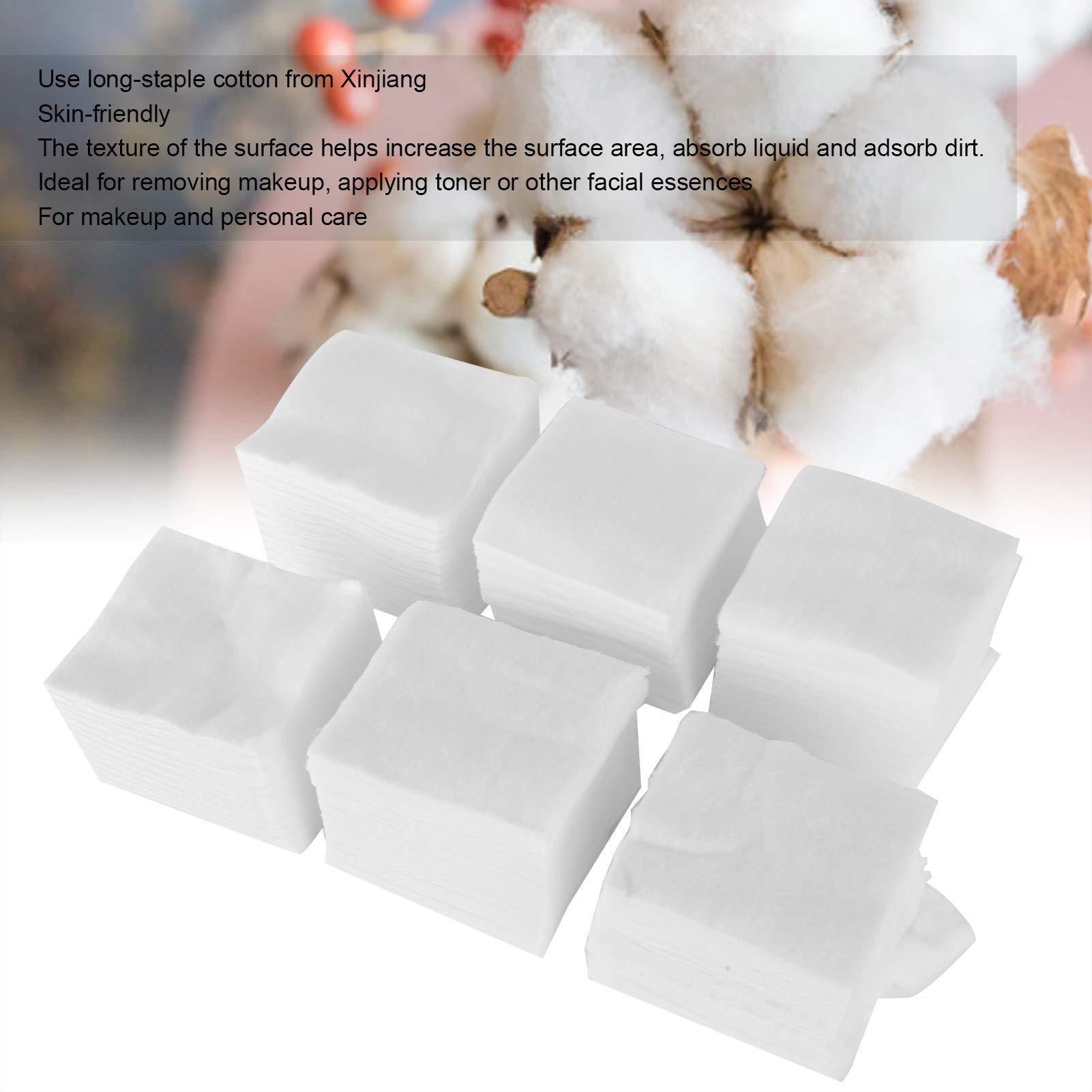 Soft & Thick 500-Piece Absorbent Cosmetic Cotton Pads for Makeup Removal & Skincare | Gentle Facial Cleansing & Toner Application | Hypoallergenic Beauty Tools