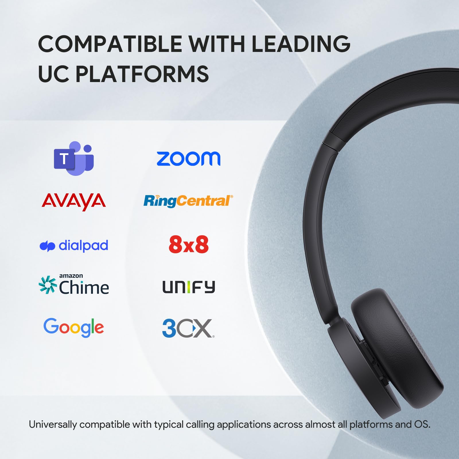 Yealink BH70 UC Wireless Bluetooth Headset with Microphone - Noise Cancelling Headphones for Computer, 35 Hours Battery Life, Lightweight 147g for Open Office | Perfect for Remote Work, Video Conferencing & Call Center Use