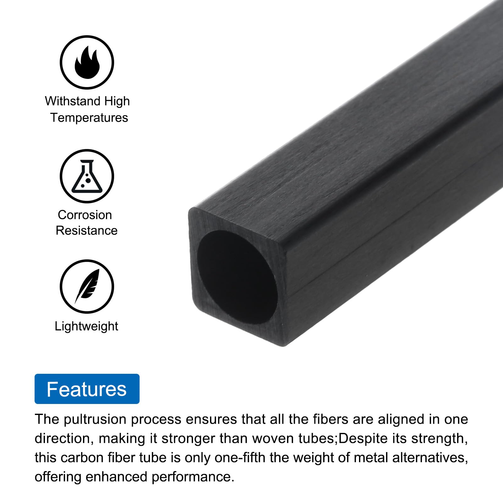Carbon Fiber Tube 10x8.5x200mm for RC Airplane - 2 Pcs - DIY Drone Parts