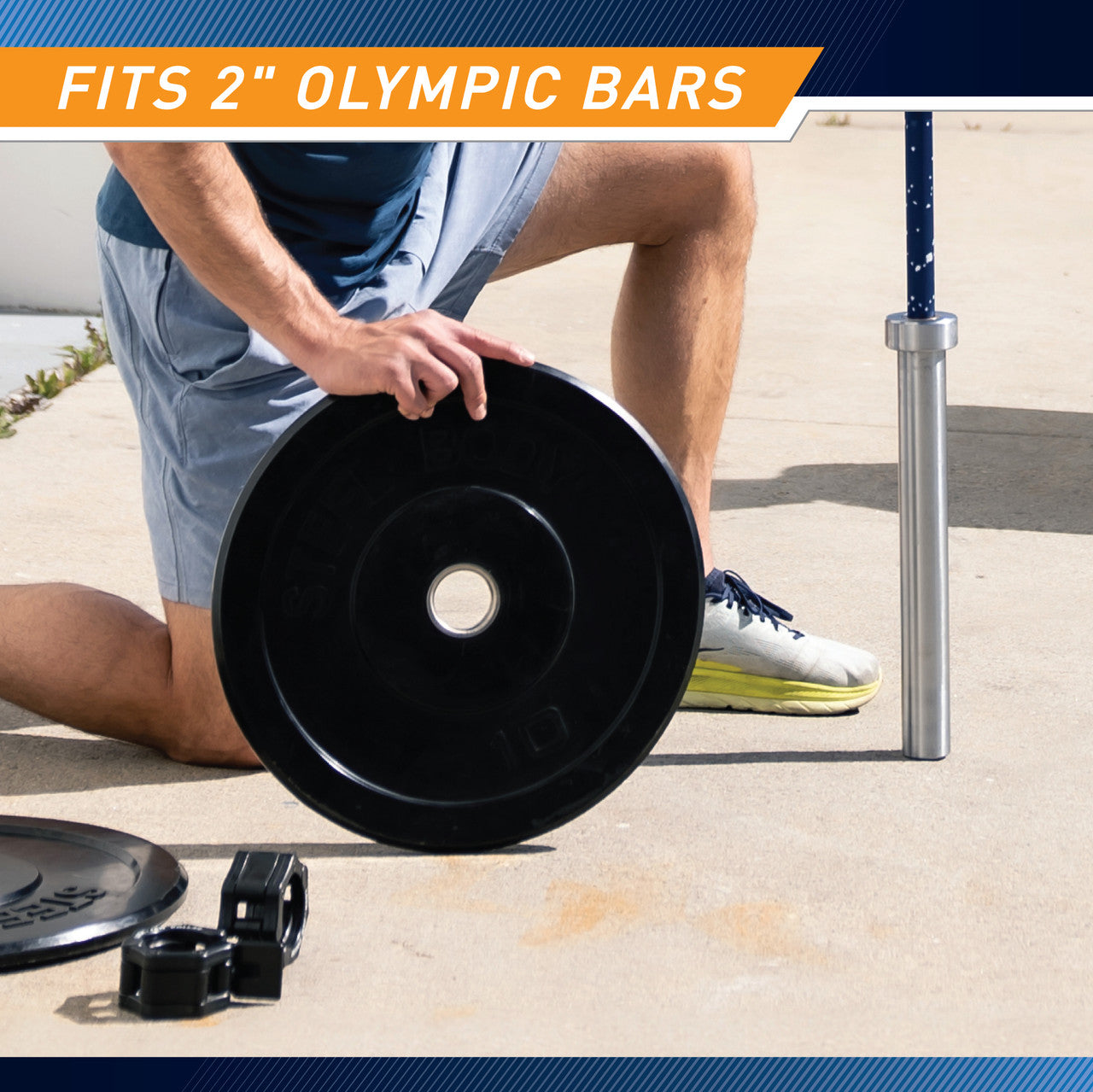10lb Olympic Bumper Plate - High Quality Rubber Weight Plates for CrossFit & Strength Training | SteelBody STBR 0010 | Perfect for Home Gym, Weightlifting & Fitness Workouts
