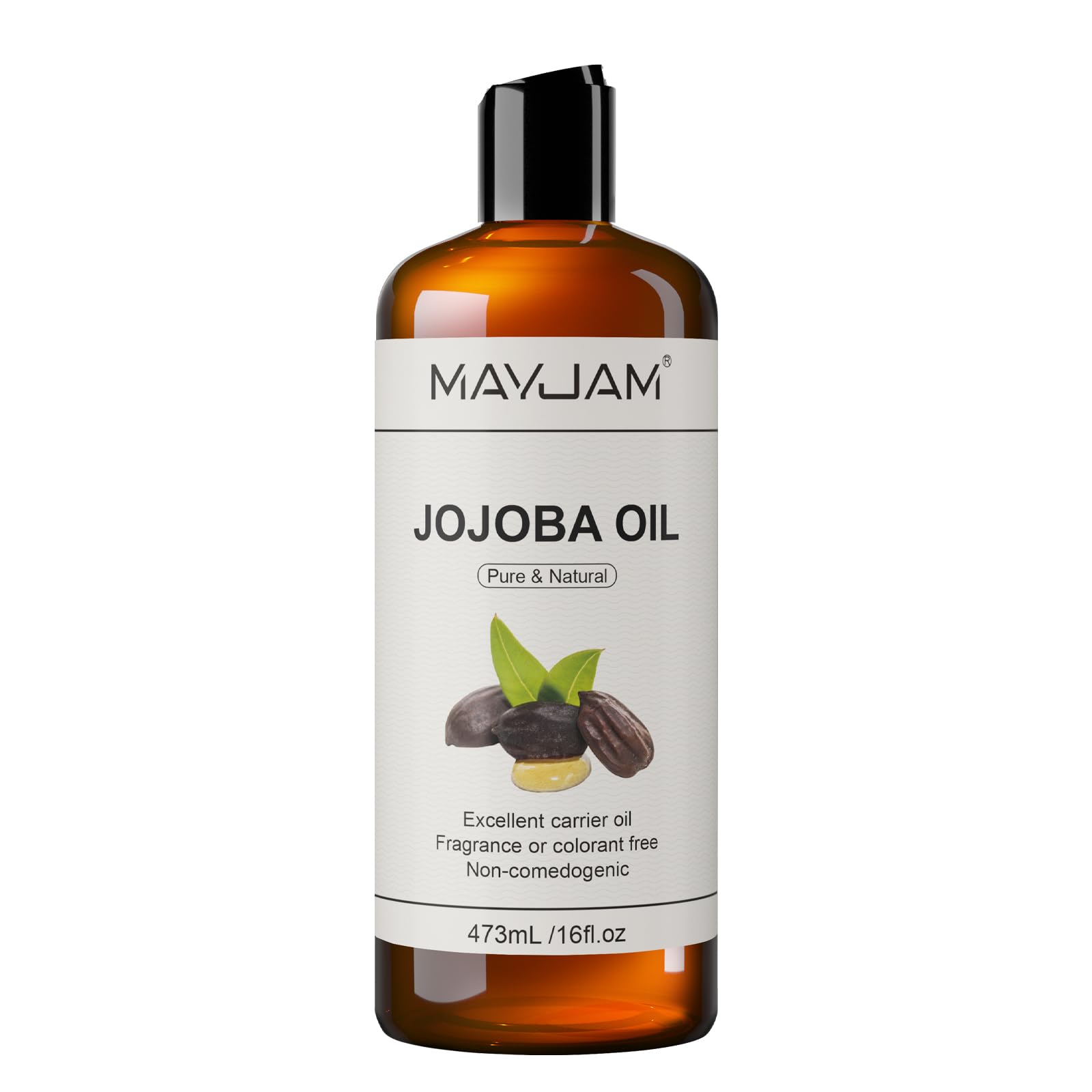 16 fl oz Pure Cold Pressed Unrefined Jojoba Oil for Hair Growth, Skin & Face Moisturizer - Deep Hydrating Body Oil for Dry Skin, Hair Care & Massage | Perfect for DIY Beauty, Aromatherapy & Natural Skincare Routine