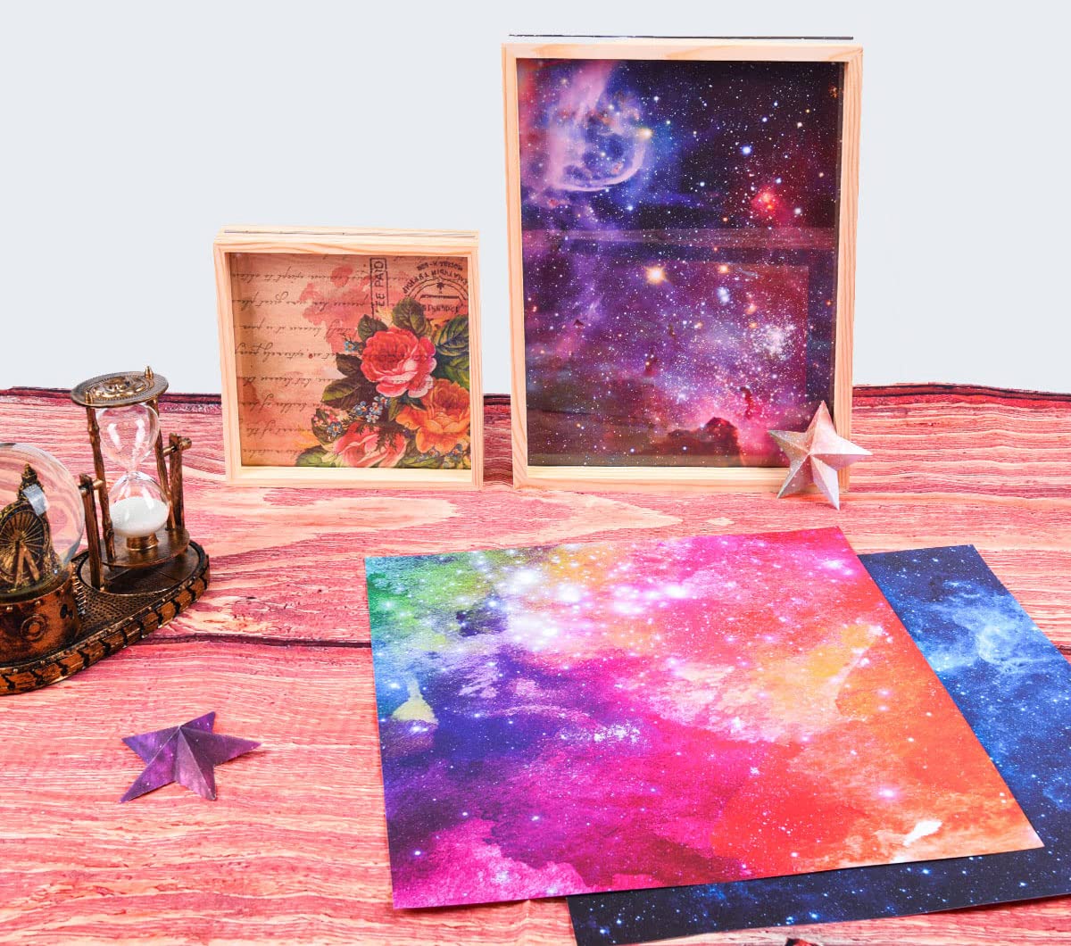 12x12 Scrapbook Paper - Double Sided Starry Sky Origami Paper for DIY Scrapbooking, Card Making, Photo Albums & Gift Wrapping | 12 Beautiful Designs, 24 Sheets | Perfect for Memory Books, Journaling & Home Decor