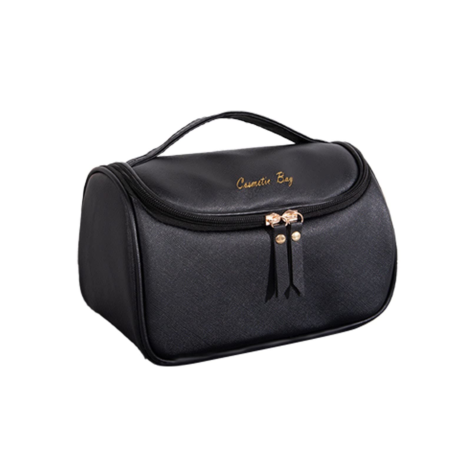 Premium Women's Leather Makeup Bag - Large Waterproof Cosmetic Organizer for Travel, Gym & Daily Use | Durable Makeup Pouch with Multiple Compartments