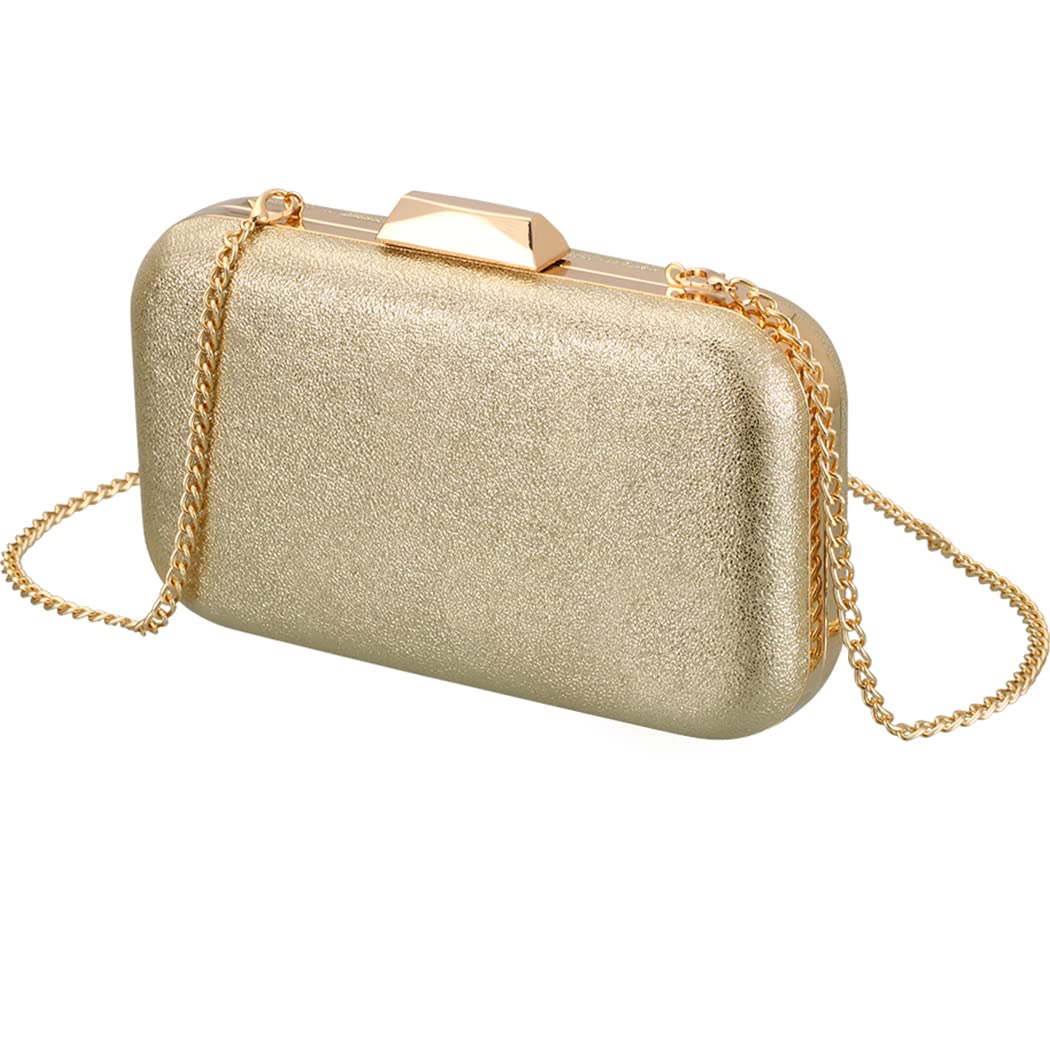 Savatano Gold Clutch Purse for Women - Elegant Evening Wedding Cocktail Party Bag, Shoulder Crossbody Handbag - Perfect for Date Night, Prom, Bridal Shower & Formal Events