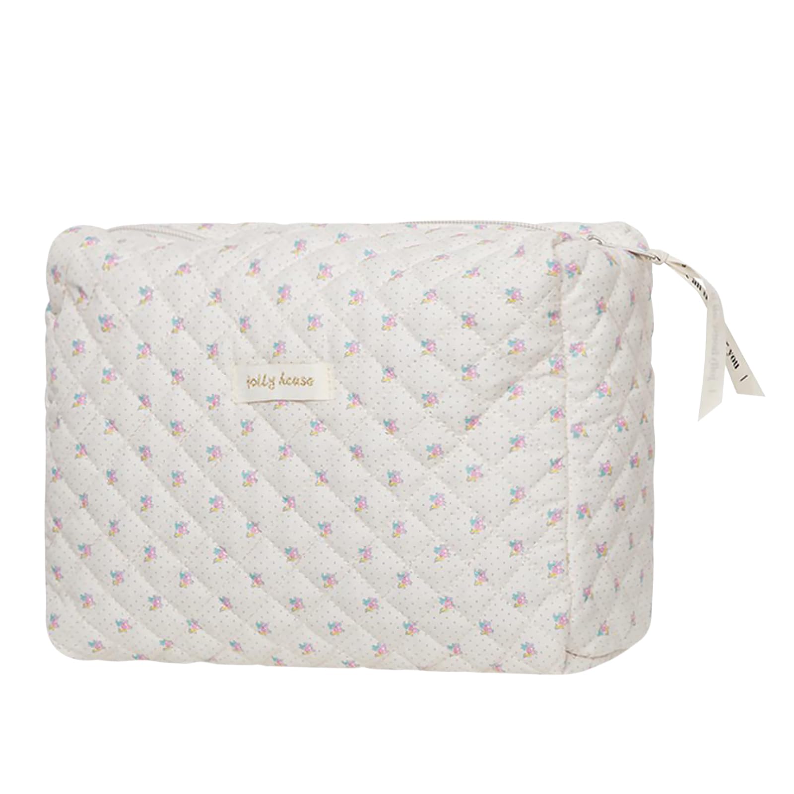 Large Cotton Makeup Cosmetic Bag for Women - Travel Toiletry Organizer with Pockets for Brushes & Accessories | Perfect for Travel, Gym, and Daily Essentials Storage