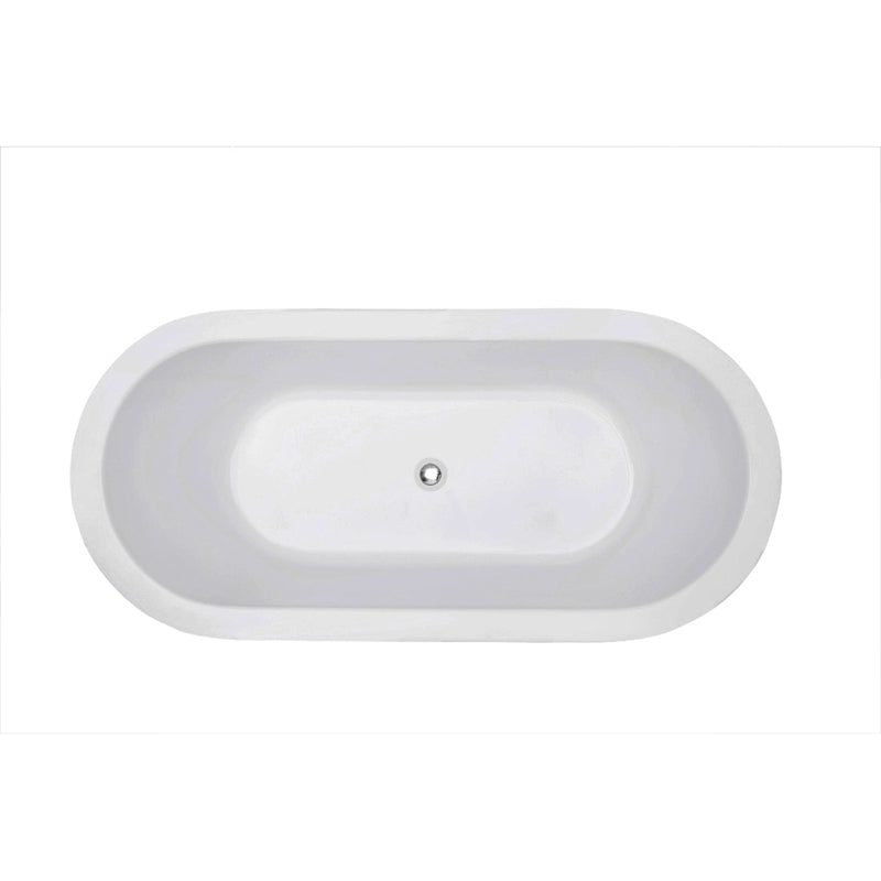 XA 106 Freestanding Acrylic Soaking Bathtub - Spa Luxury for Small Bathrooms & Relaxing Home Retreats