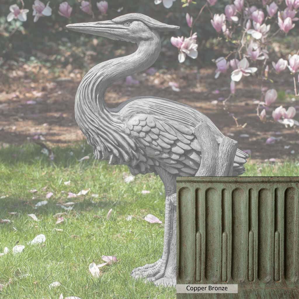 Campania International Heron Statue - Elegant Outdoor Garden Decor for Patio, Yard, and Poolside Landscaping