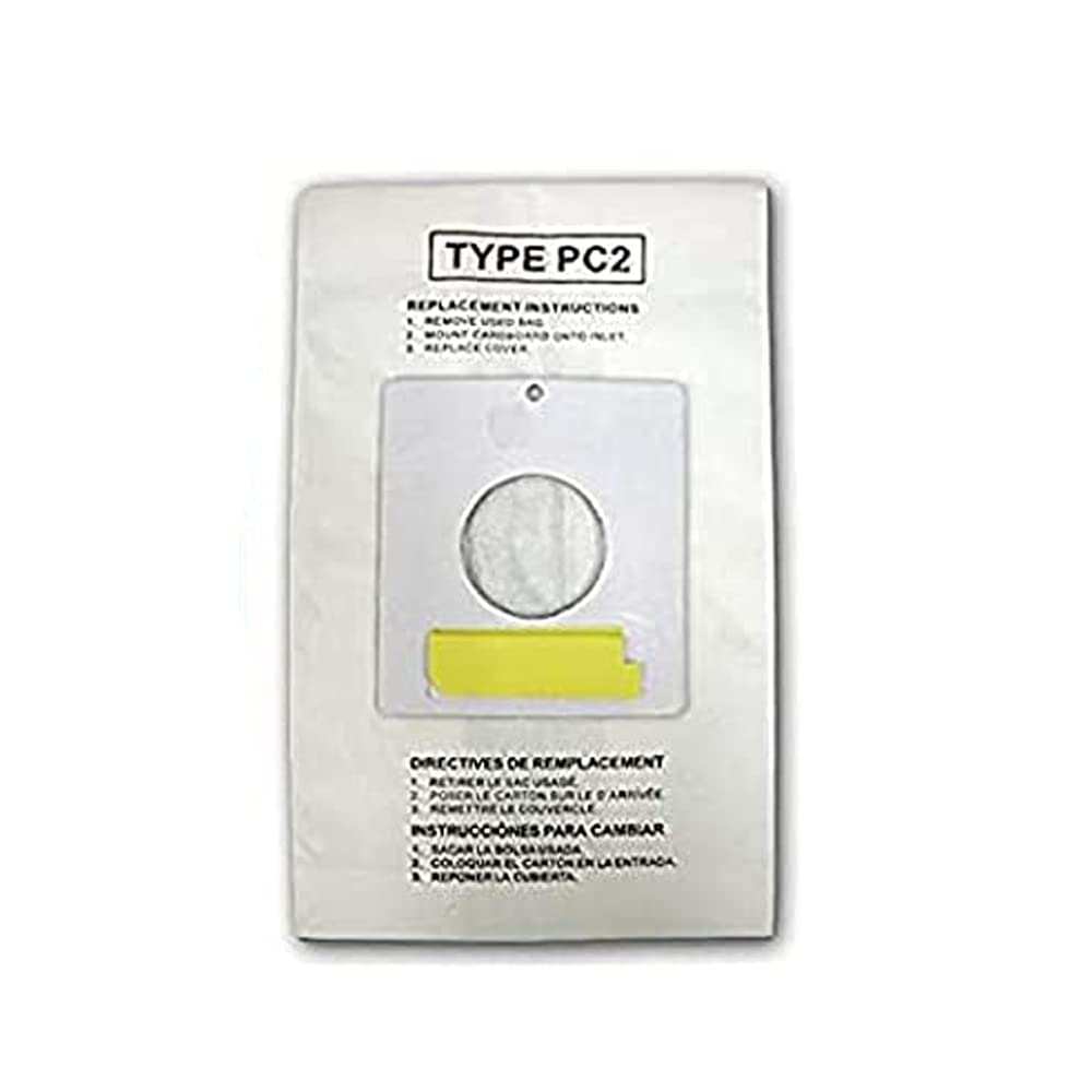 Sharp PC-2 Vacuum Bags Replacement (3 Pack - 15 Bags) | Compatible with Sharp Canister Vacuums | Micro Filtration System | Alternative to SHR-14455 | Ideal for Pet Hair, Dust & Allergen Removal