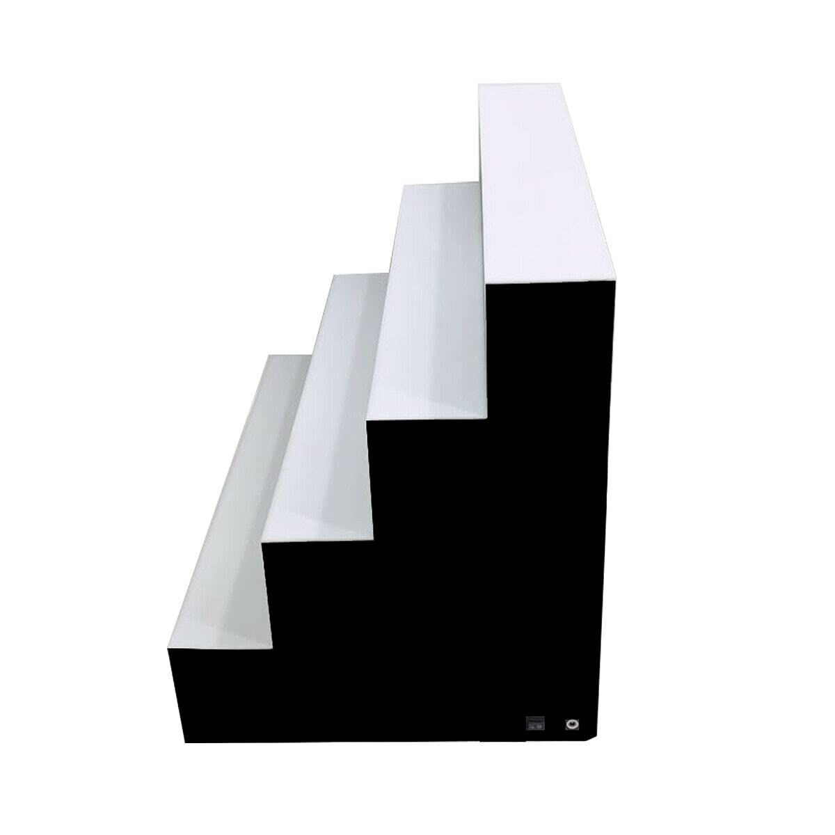 4 Step LED Lighted Liquor Bottle Display Shelf - 31 Inch Black Bar Shelf with Remote Control & Multiple Colors for Home & Commercial Use - Perfect for Bars, Restaurants, and Home Entertainment Spaces