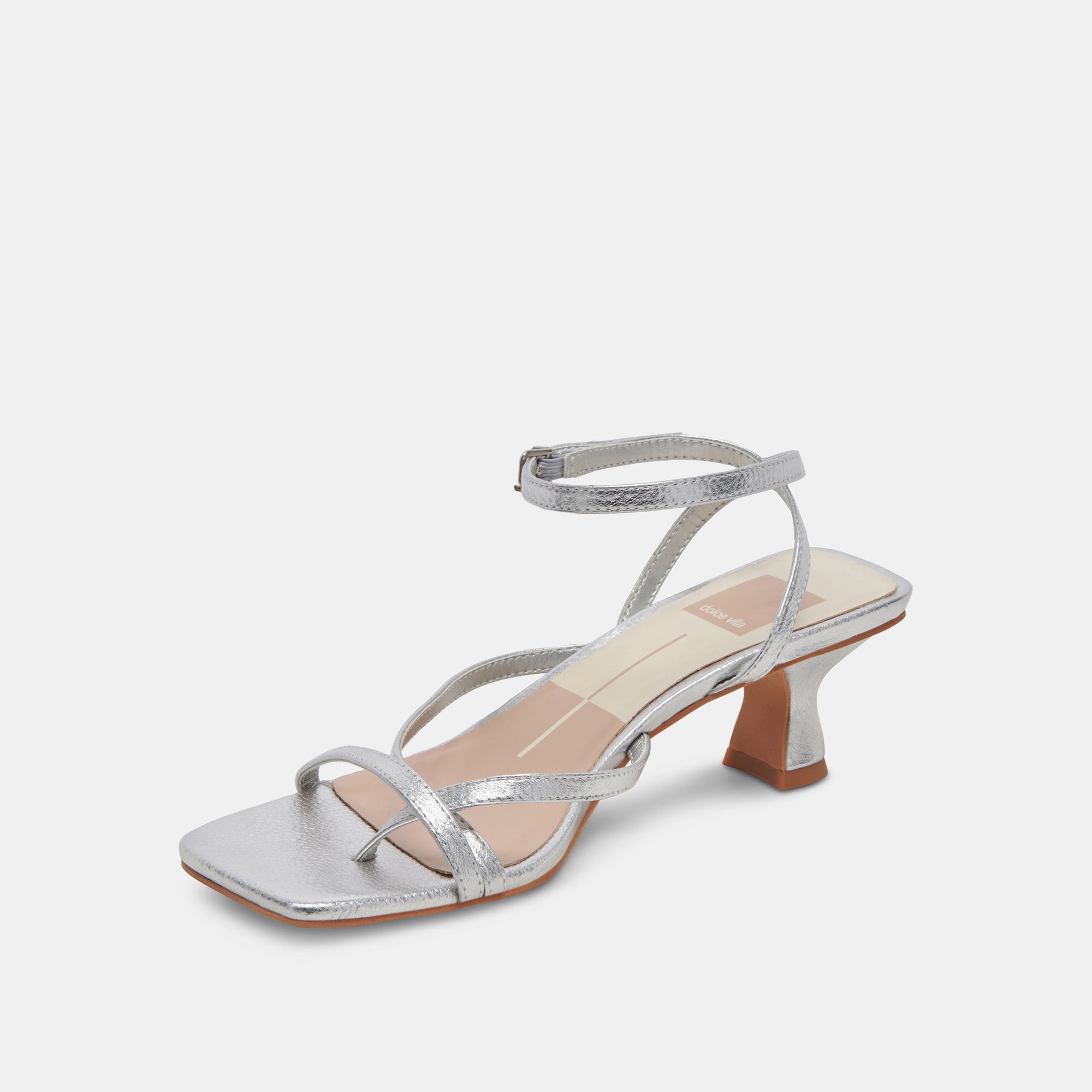 BAYLOR Women's Silver Metallic Leather Heels - Stylish High Heel Pumps for Parties, Weddings & Evening Events