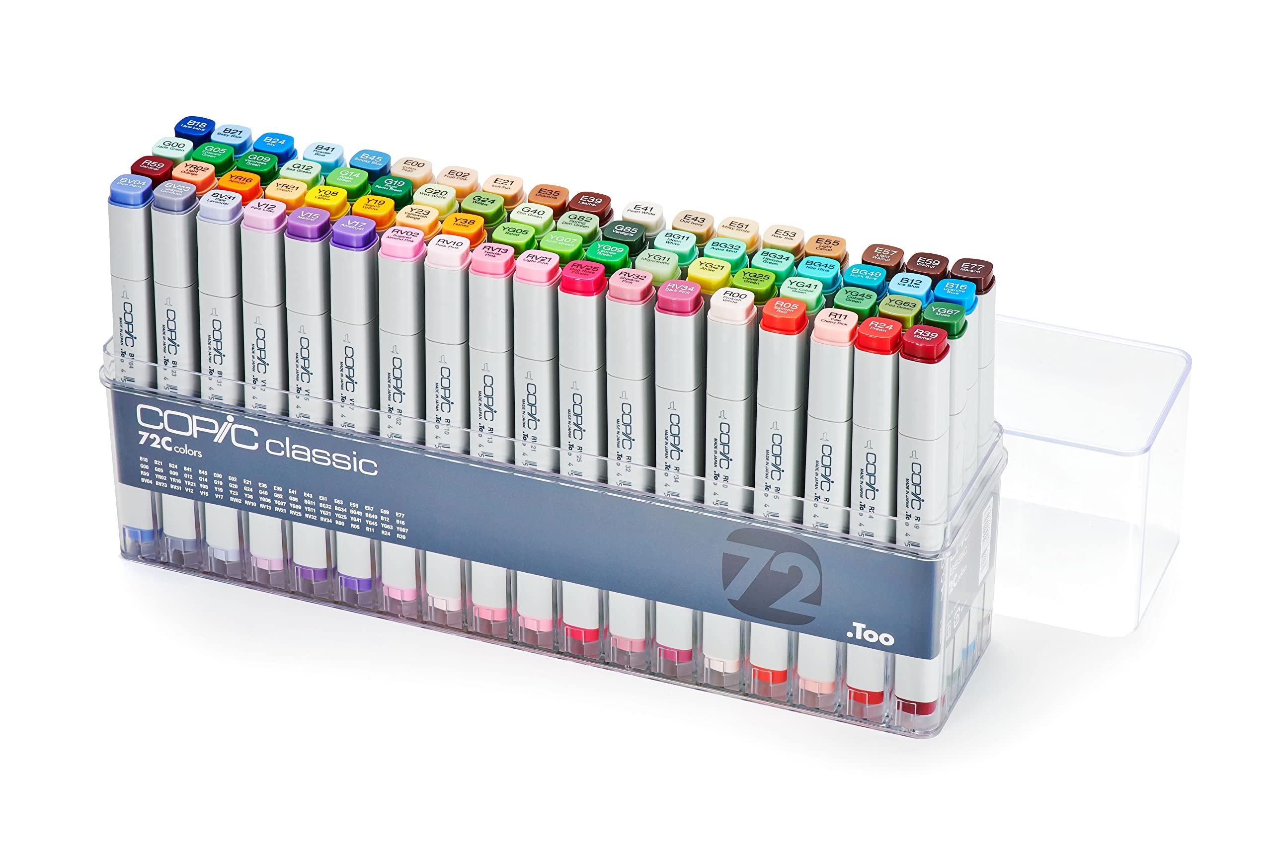 Copic Classic Alcohol-Based Markers 72-Piece Set C - Premium Artist Sketch Markers for Professional Drawing, Illustration & Manga Coloring (Discontinued Model) - Perfect for Artists, Designers & Craft Enthusiasts