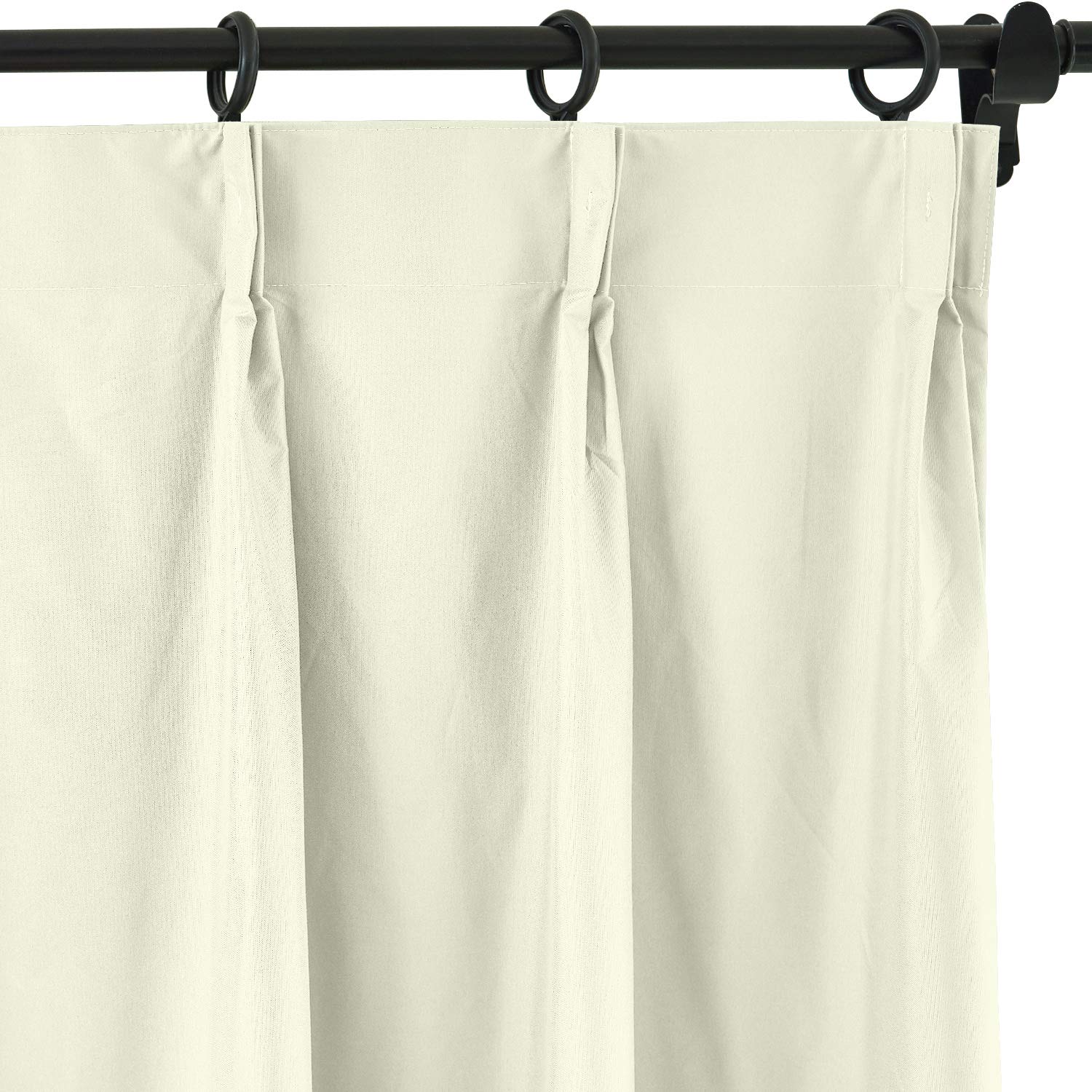 ChadMade Extra Long Blackout Curtains - Thermal Insulated Pinch Pleated Drapes with Foam Coated Liner, Beige Room Darkening Panels for Shift Workers & Light Sleepers | Perfect for Bedrooms, Nurseries & Home Theaters (1 Panel)