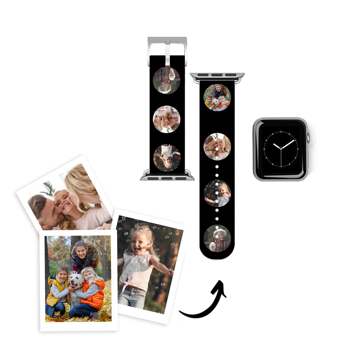 Custom Apple Watch Band for Series 7/6/SE/5/4/3/2/1 - Soft Silicone Replacement Strap for Men & Women | Gym & Daily Wear