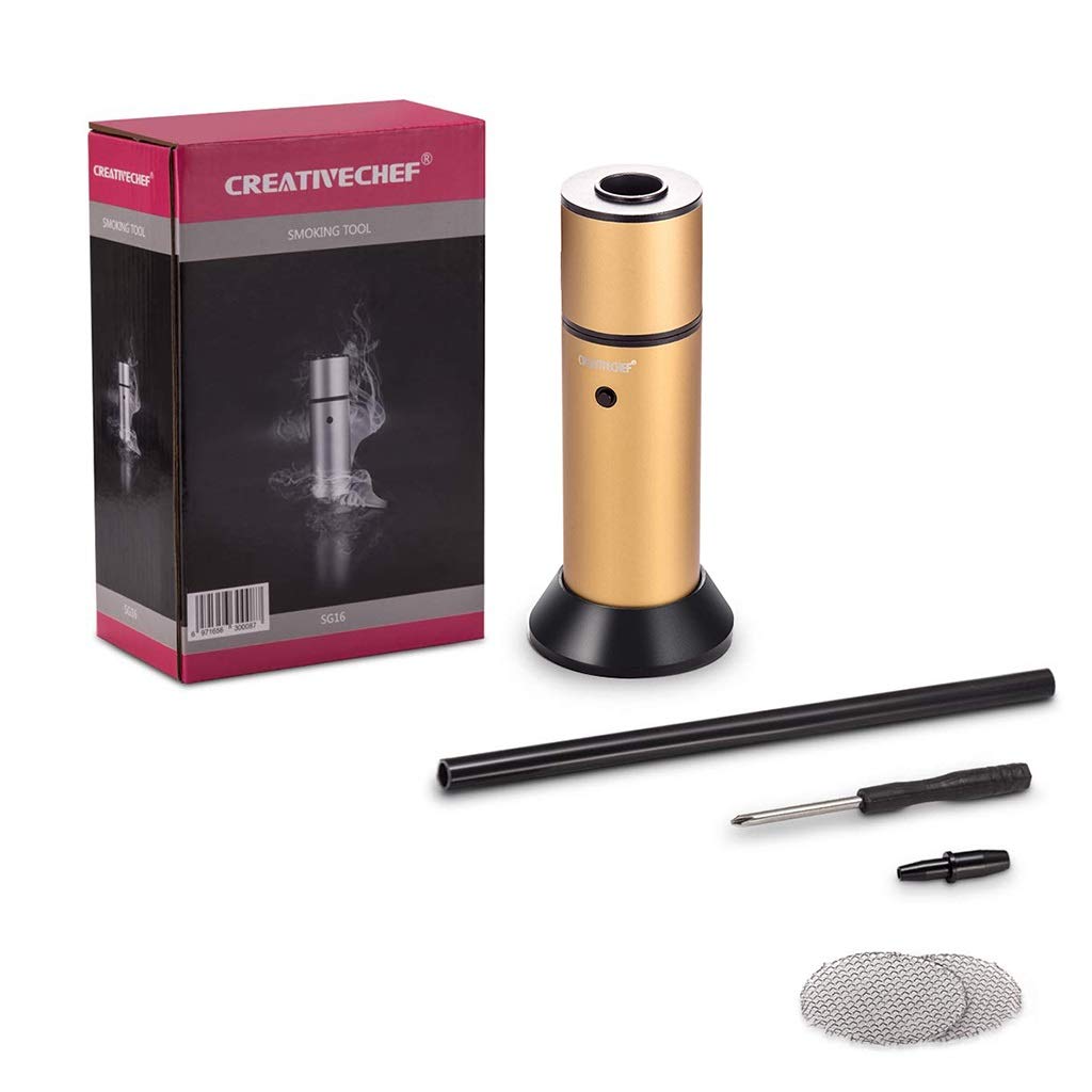 Portable Wood Smoke Gun Infuser for Kitchen, BBQ, and Cocktails - Enhance Flavor of Meat, Cheese, Steak, Popcorn & Drinks | Perfect for Home Cooking, Outdoor Grilling & Mixology
