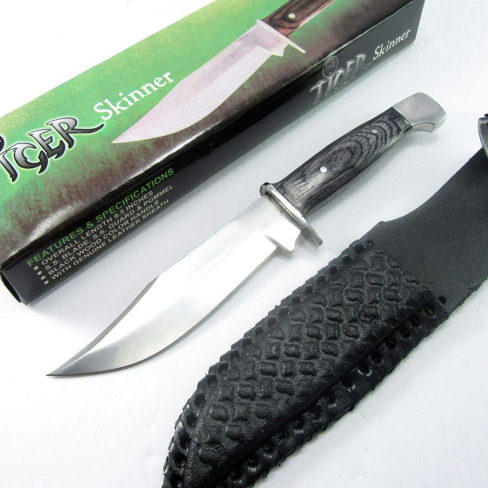 Szco Supplies Premium Tiger Skinner Knife - High-Quality Hunting & Outdoor Survival Knife for Skinning, Camping & Bushcraft - Durable Stainless Steel Blade with Ergonomic Handle