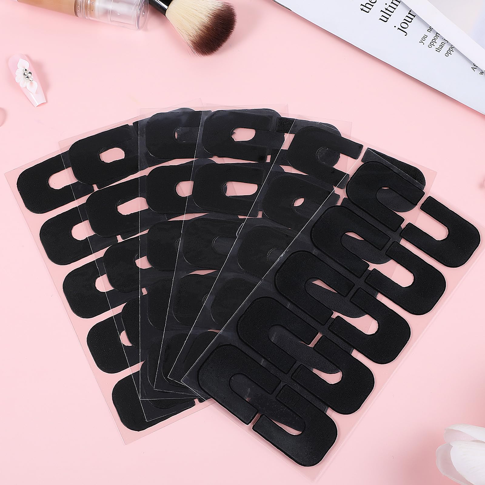 150 Pcs Black Latex Nail Polish Protector Tape - Peel Off Skin Barrier for Nail Art Stamping & Manicure - Perfect for DIY Nail Designs at Home or Salon