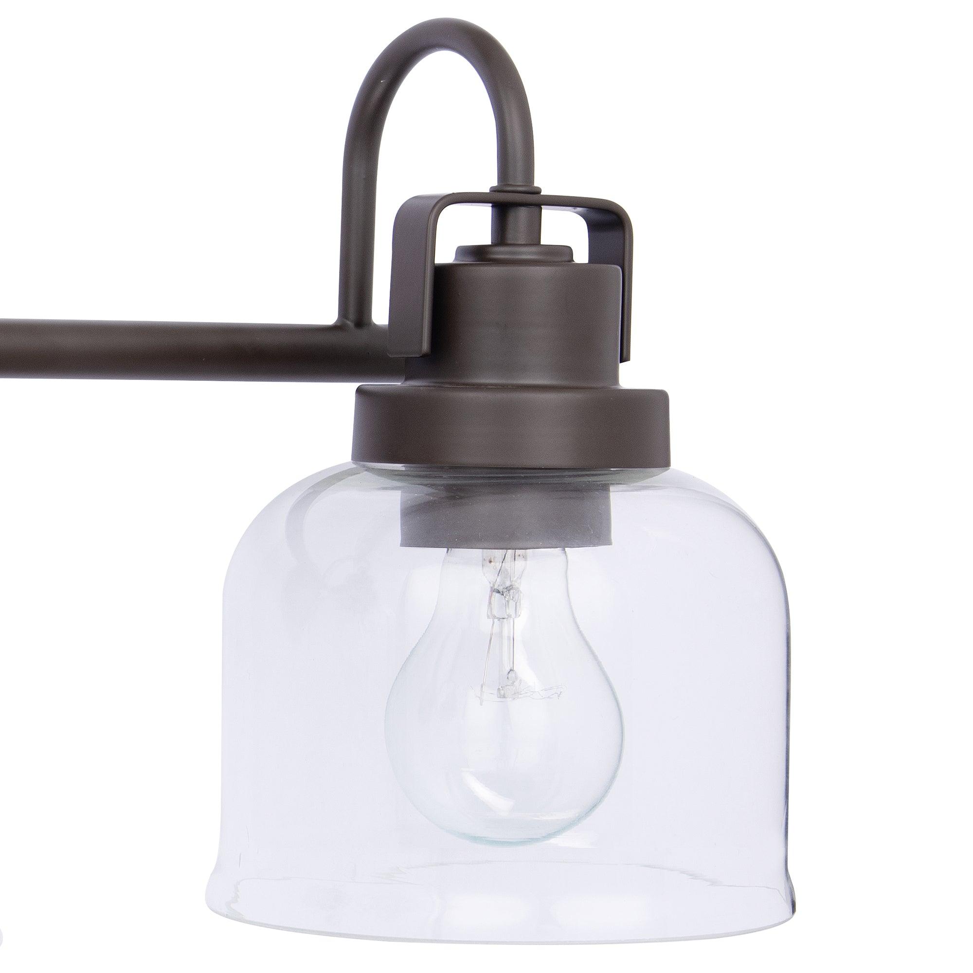 Brighton 3-Light Dark Bronze Dimmable Bathroom Vanity Light Fixture - Perfect for Modern Bathrooms, Powder Rooms & Spa-Like Retreats
