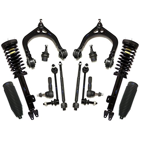 14-Piece Suspension Kit for Chrysler 300 & Dodge Charger - Control Arms, Adjustable Lower Ball Joints, Sway Bar End Links, Strut & Coil Spring Assembly - Improve Ride Comfort & Handling for Daily Driving & Performance Upgrades