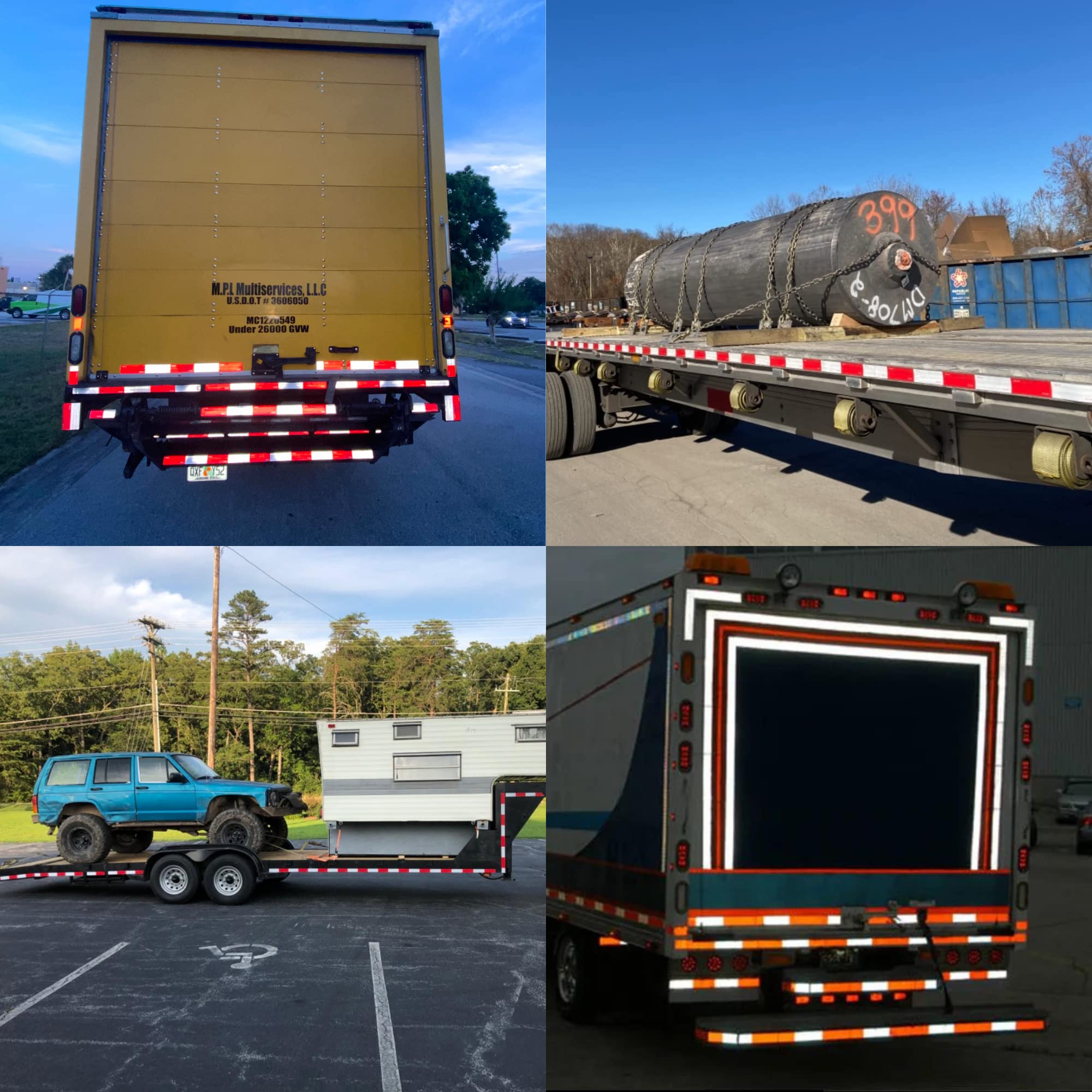 SWRT DOT-C2 Red & White Reflective Tape - 2 Inch x 200 Feet Waterproof Safety Tape with Strong Adhesive for Vehicles, Trailers, Boats & Road Signs | High Visibility Warning Tape for Night Safety & Outdoor Conspicuity | Perfect for Emergency Markings, Construction Zones & Hazard Warnings