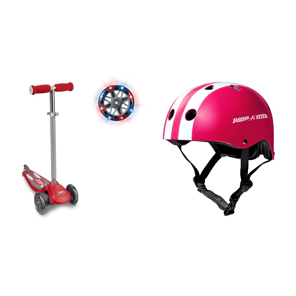 **Radio Flyer 549X Lean 'N Glide Scooter with LED Light-Up Wheels - Red Kids' Scooter for Boys & Girls - Perfect for Outdoor Play, Park Rides & Neighborhood Fun**