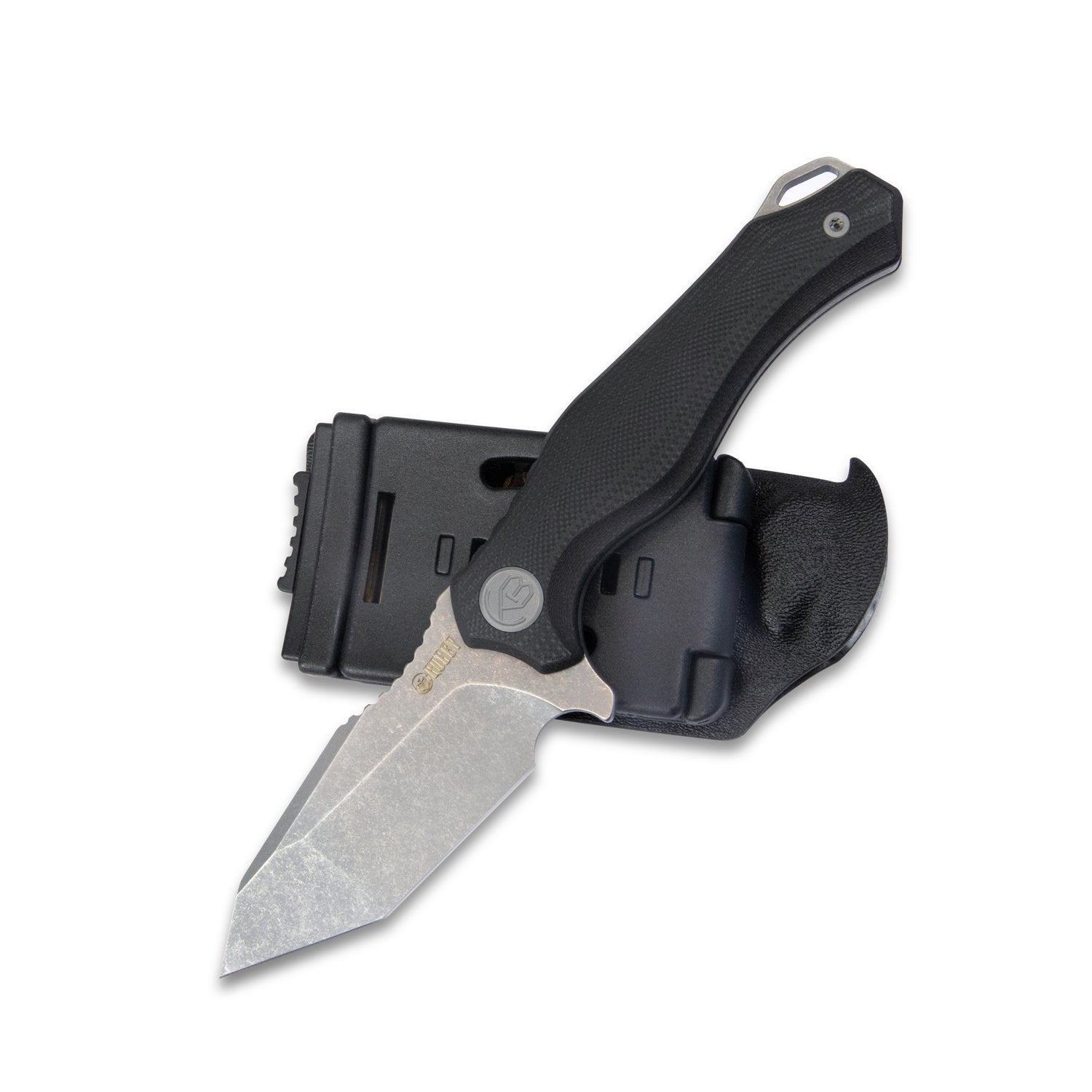 Golf EDC Fixed Blade Knife - Black G10 Handle, 3.07