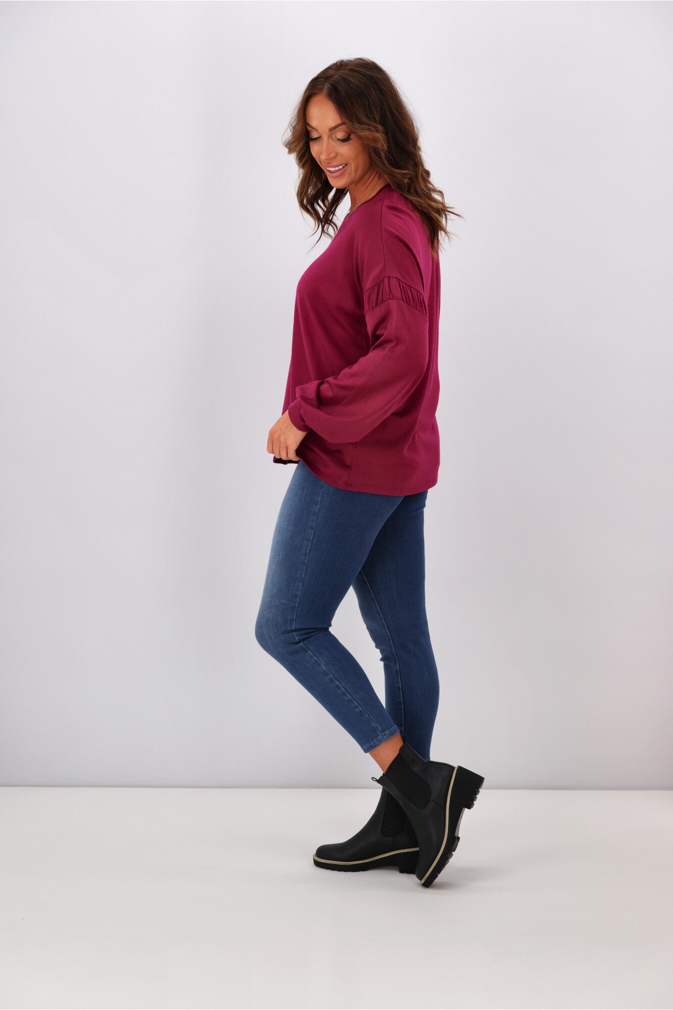 Alpine by Shine On Megan Drop Shoulder Merino Wool Sweater - Women's Casual Winter Pullover for Outdoor Activities & Cozy Layering