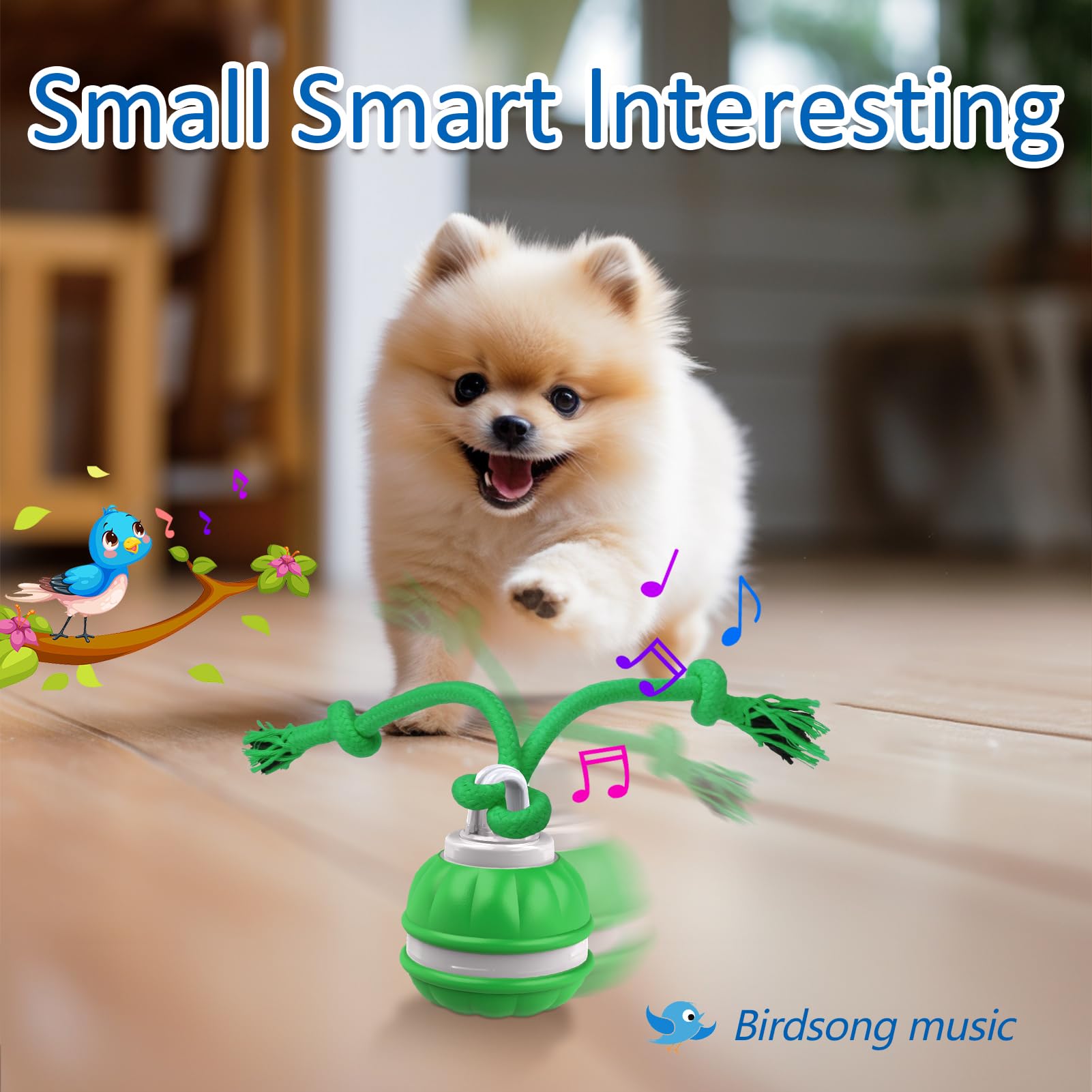 Interactive Dog Toys - Motion Activated Automatic Rolling Ball for Small Dogs & Puppies, Wicked Ball with Squeaky Sound - Fun Indoor/Outdoor Playtime & Training Reward for Active Pets