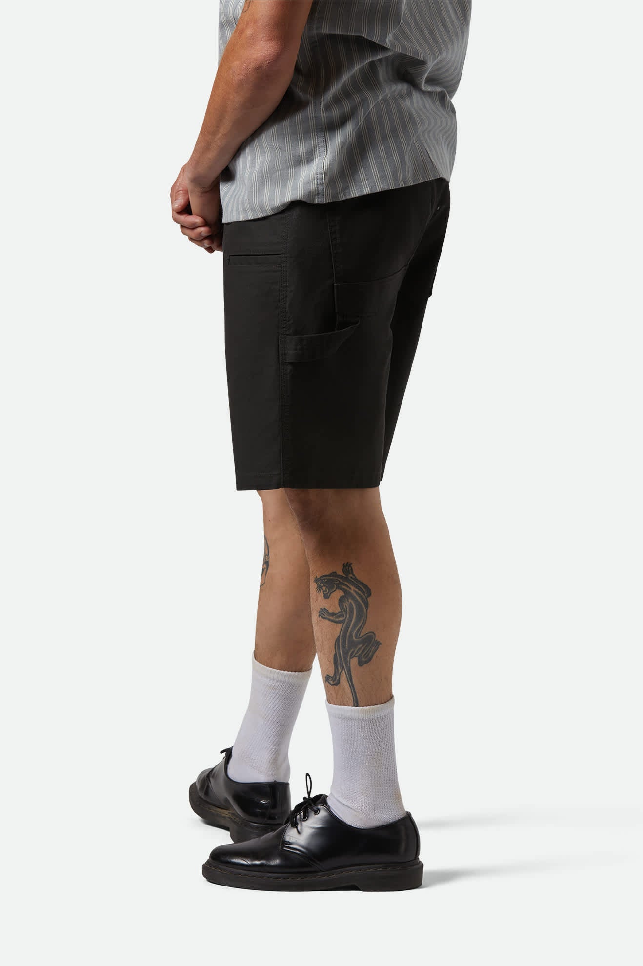 Builder's Carpenter Baggy Shorts - Washed Black | Durable Workwear for Construction & DIY Projects